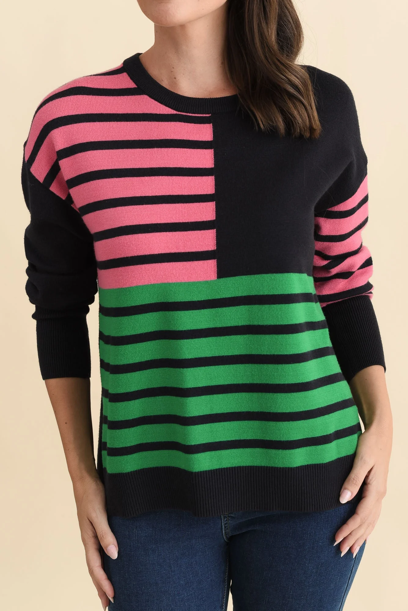 Effie Navy Stripe Knit Jumper - Image 5