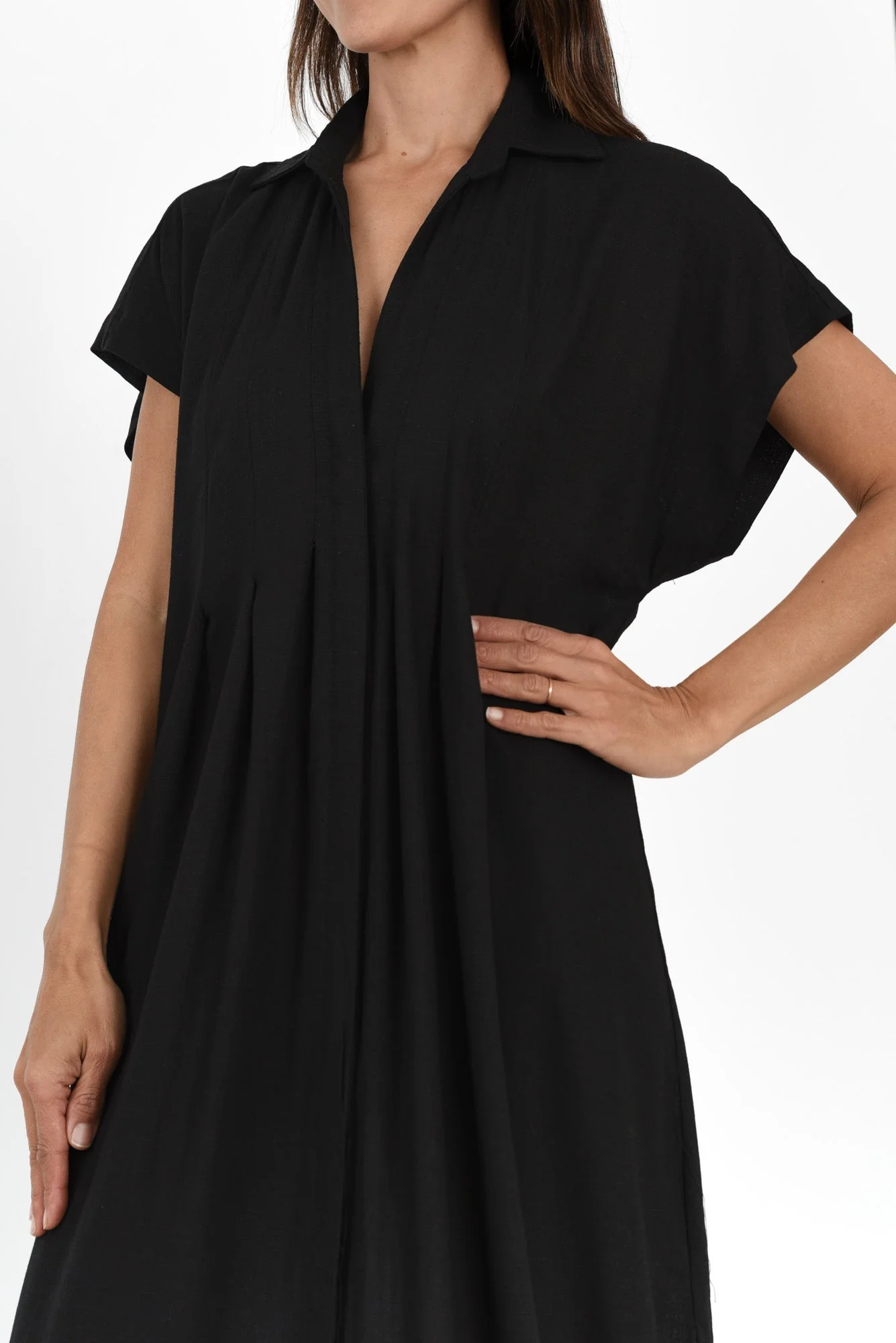 Elijah Black Shirt Dress - Image 5