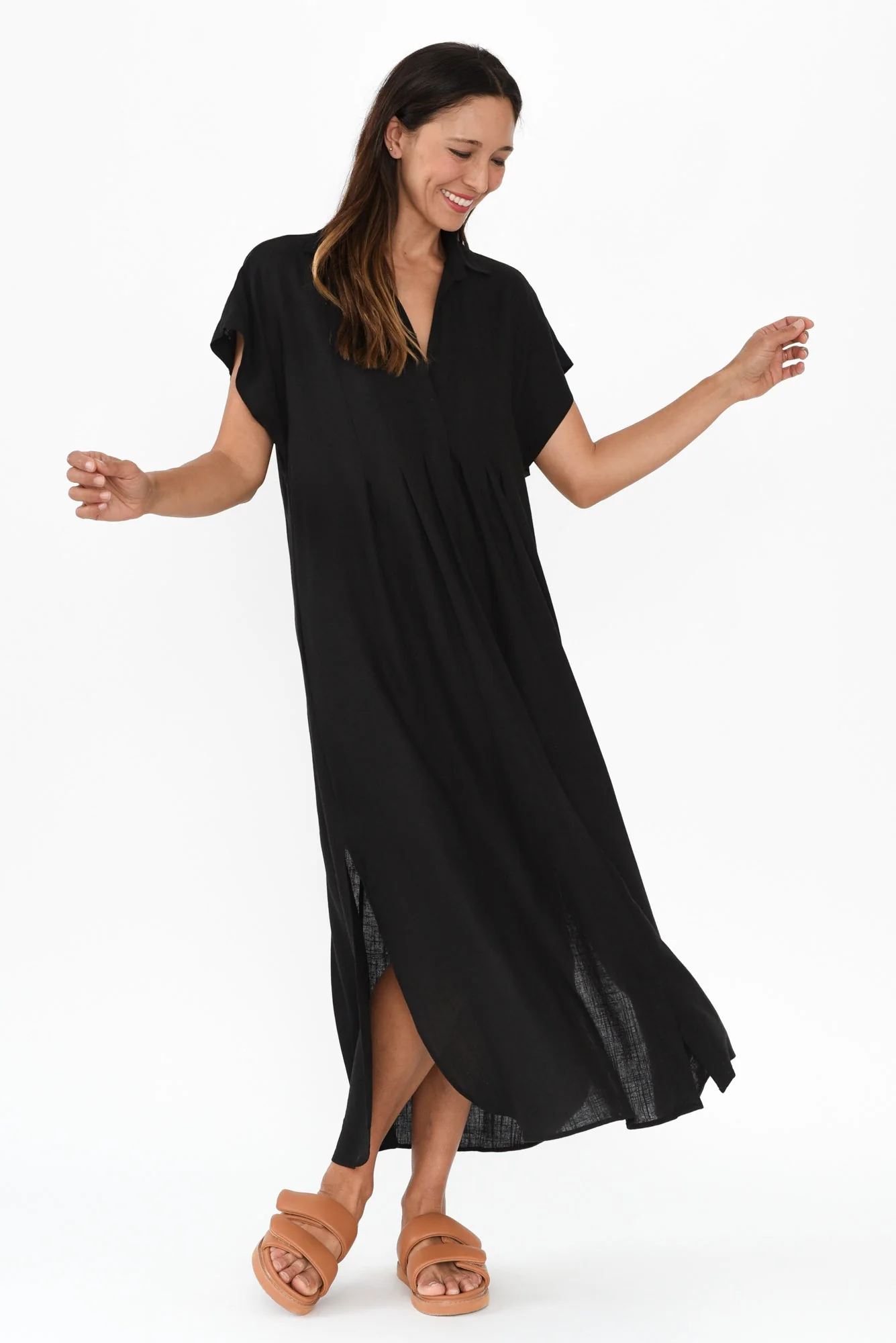 Elijah Black Shirt Dress - Image 6