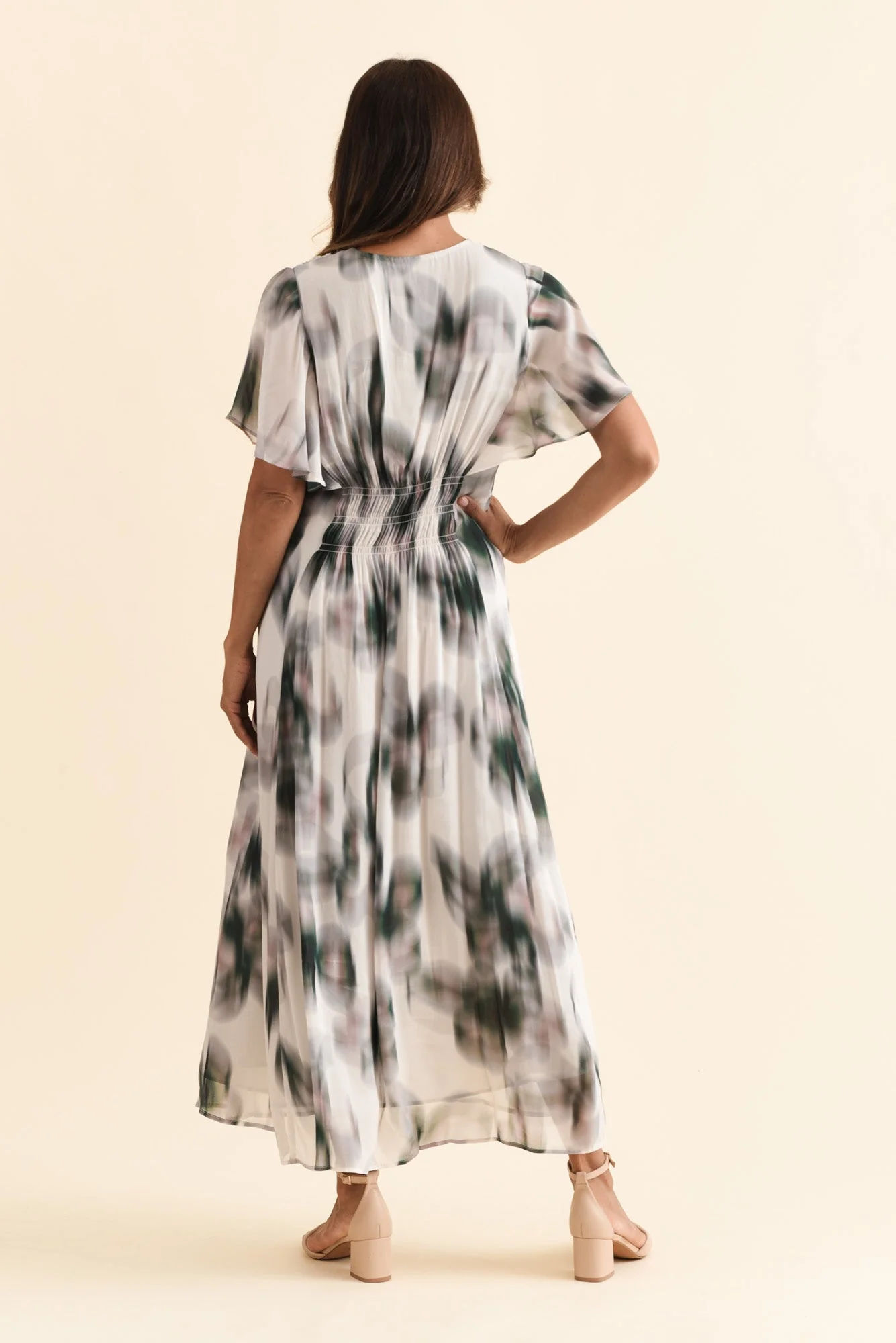 Elise Ivory Bloom Ruffle Dress - Image 4