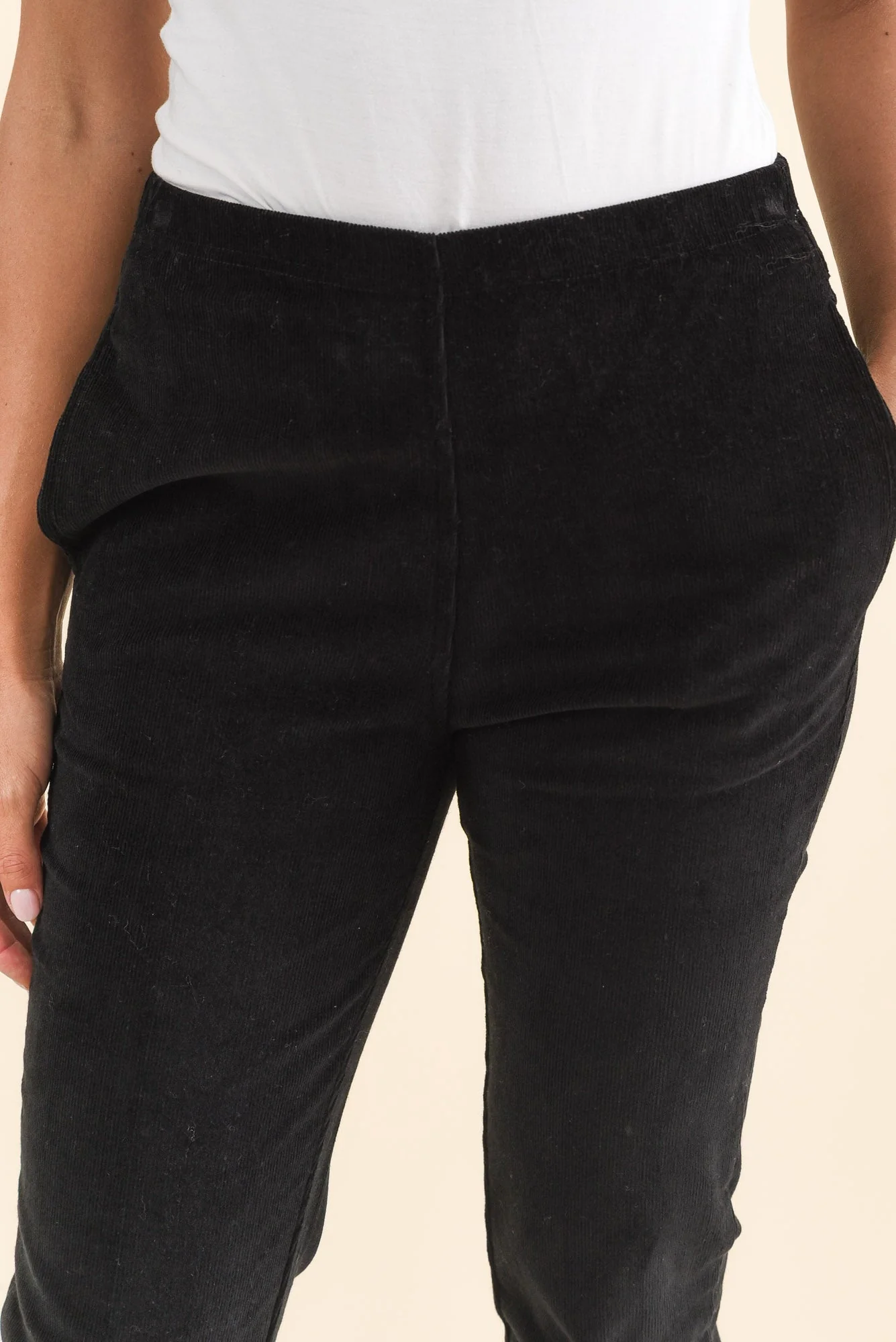Elle Black Corduroy Pants - Image 5