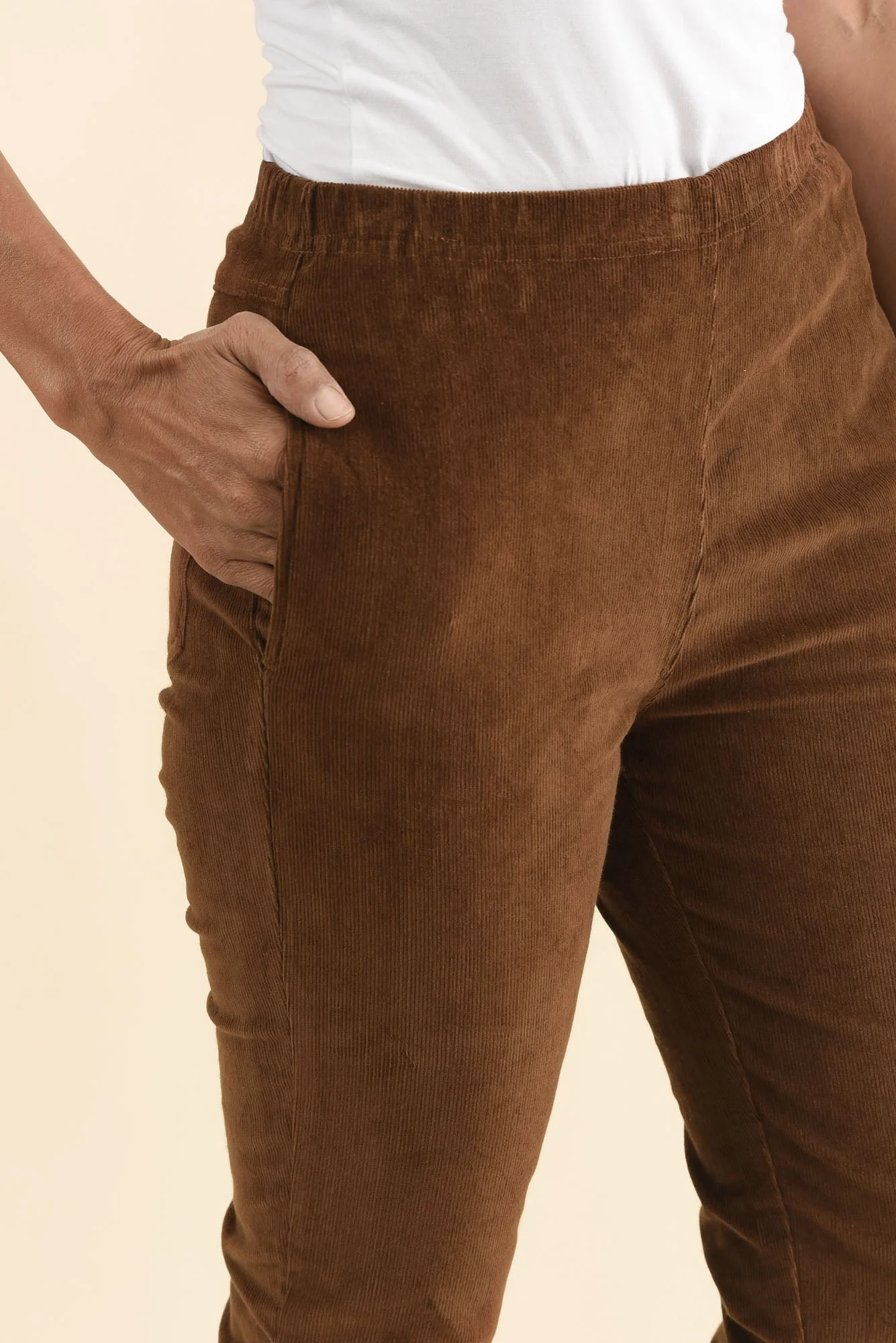 Elle Brown Corduroy Pants - Image 6