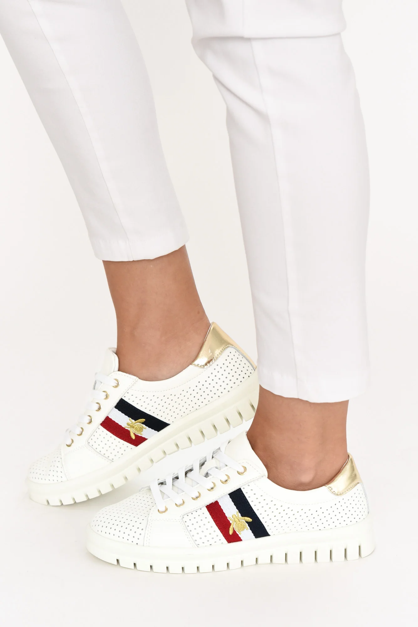 Elope White Bee Leather Sneaker - Image 6