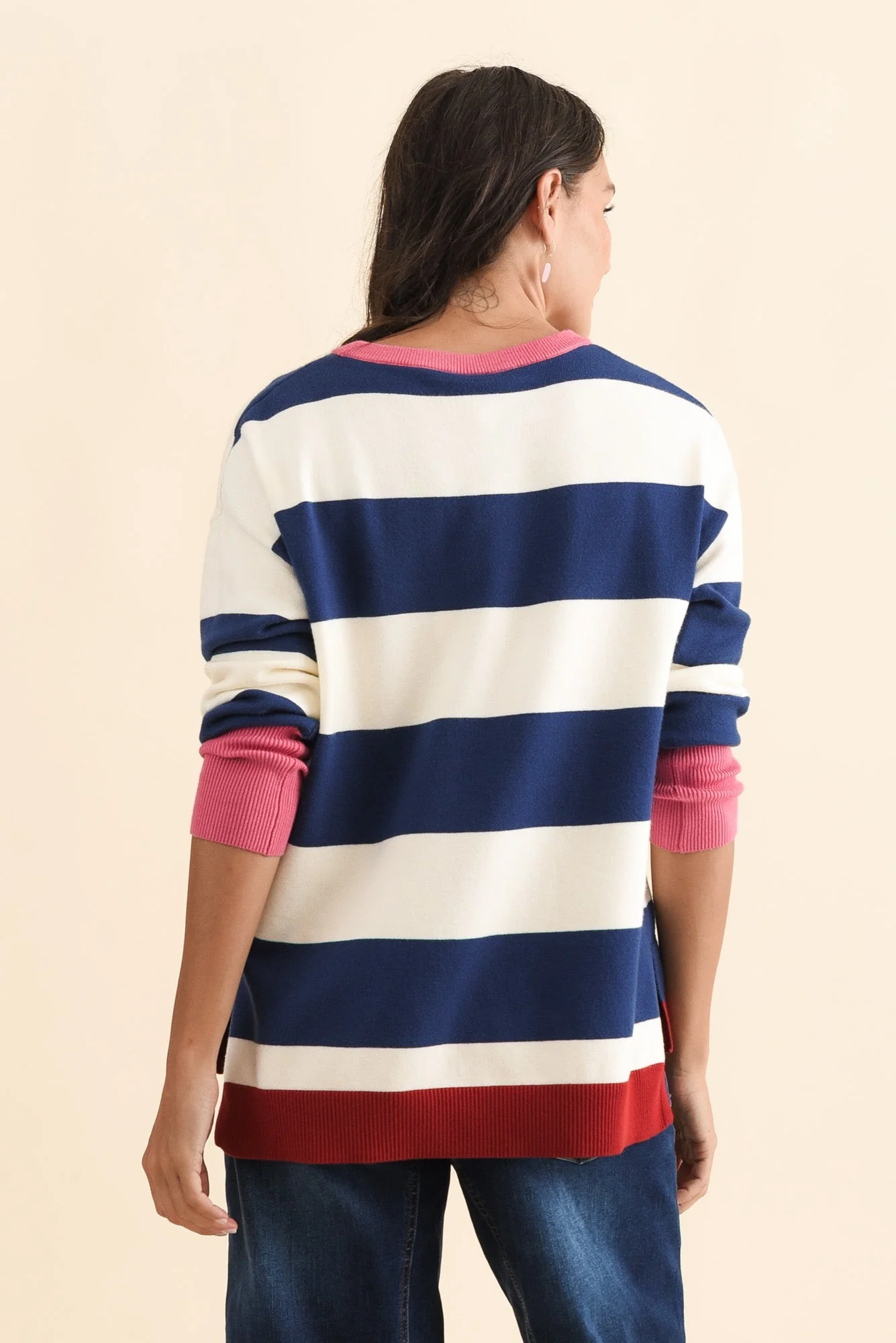 Elvie Blue Stripe Knit Jumper - Image 5