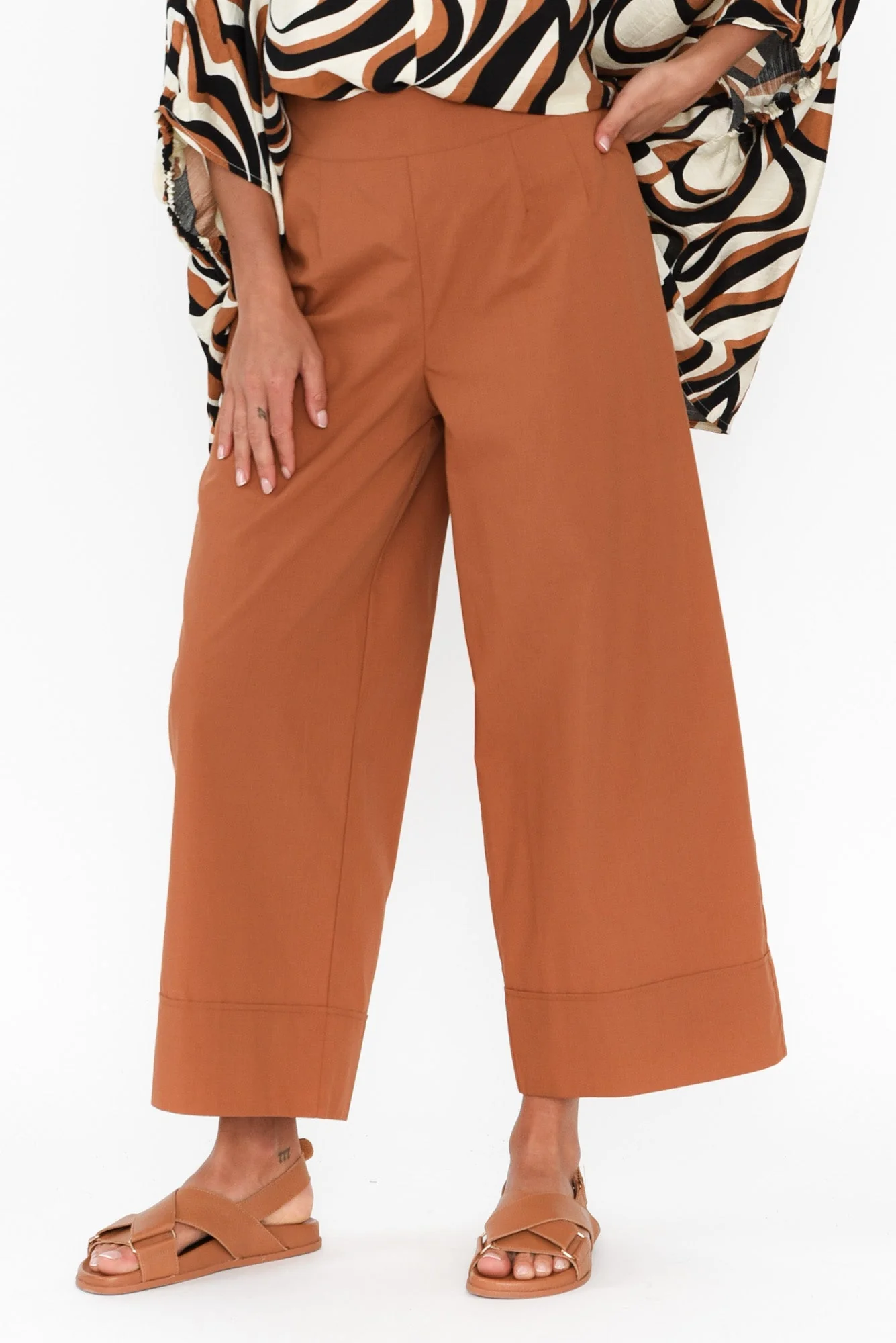 Emily Rust Lyocell Wide Leg Pants