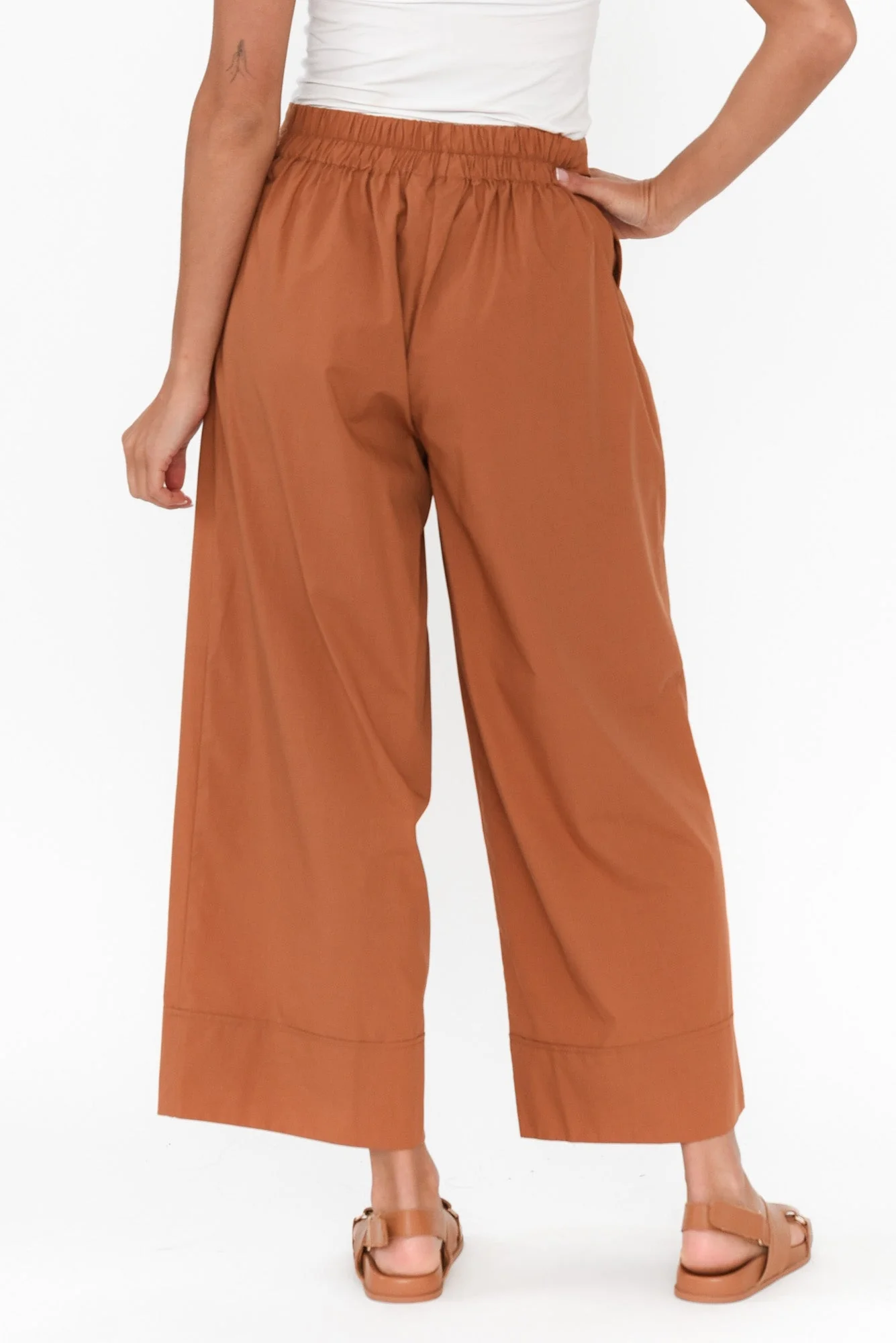 Emily Rust Lyocell Wide Leg Pants - Image 4