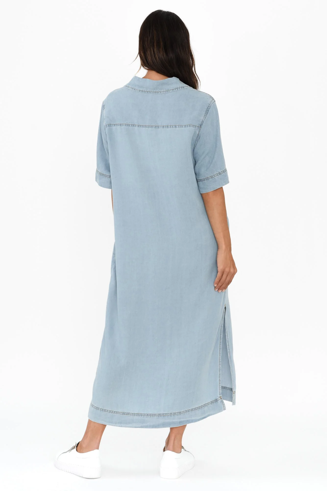 Emmy Blue Denim Shirt Dress - Image 5