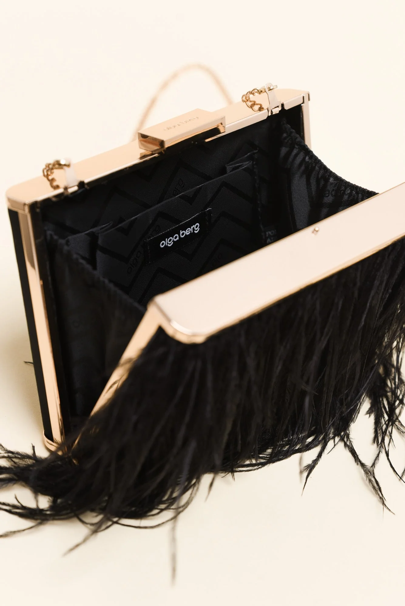 Estelle Black Feather Clutch - Image 2