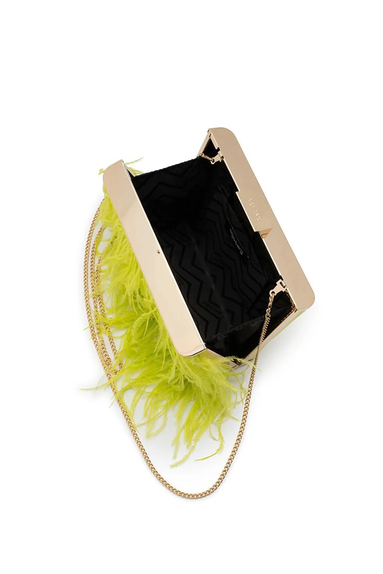 Estelle Yellow Feather Clutch - Image 3