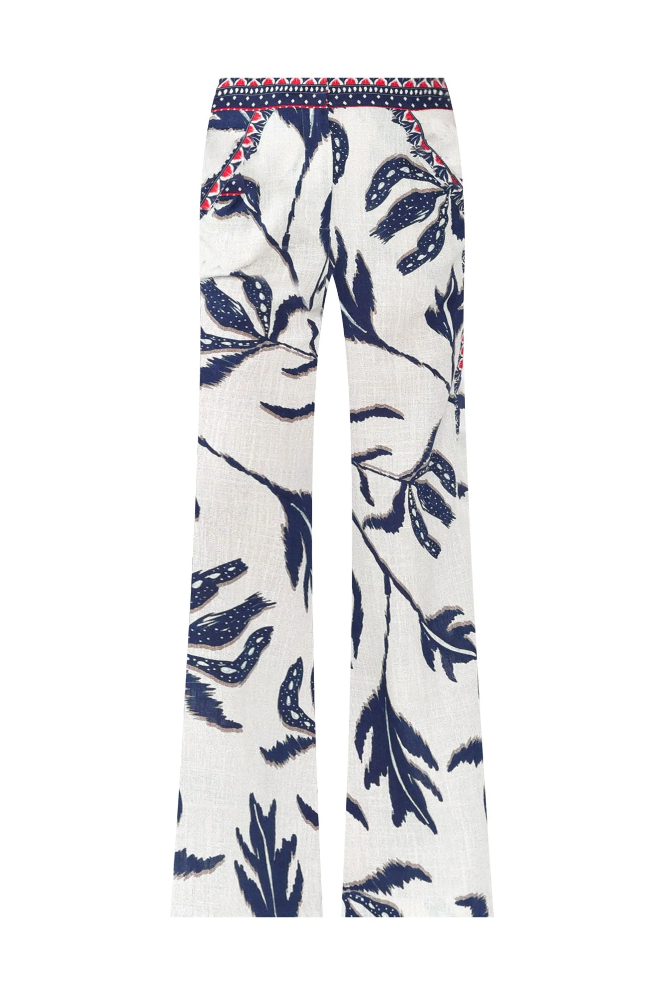 Eudora Palm Shadow Linen Blend Pants - Image 2