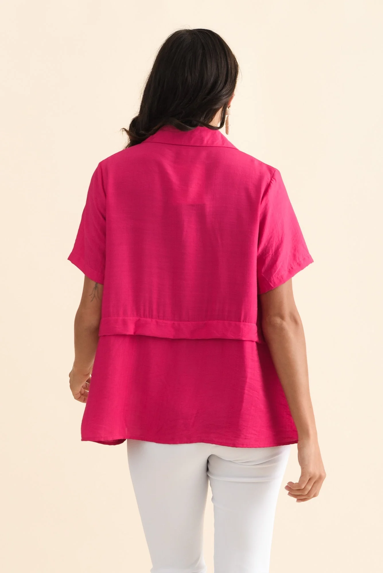 Ezra Hot Pink Layered Top - Image 5