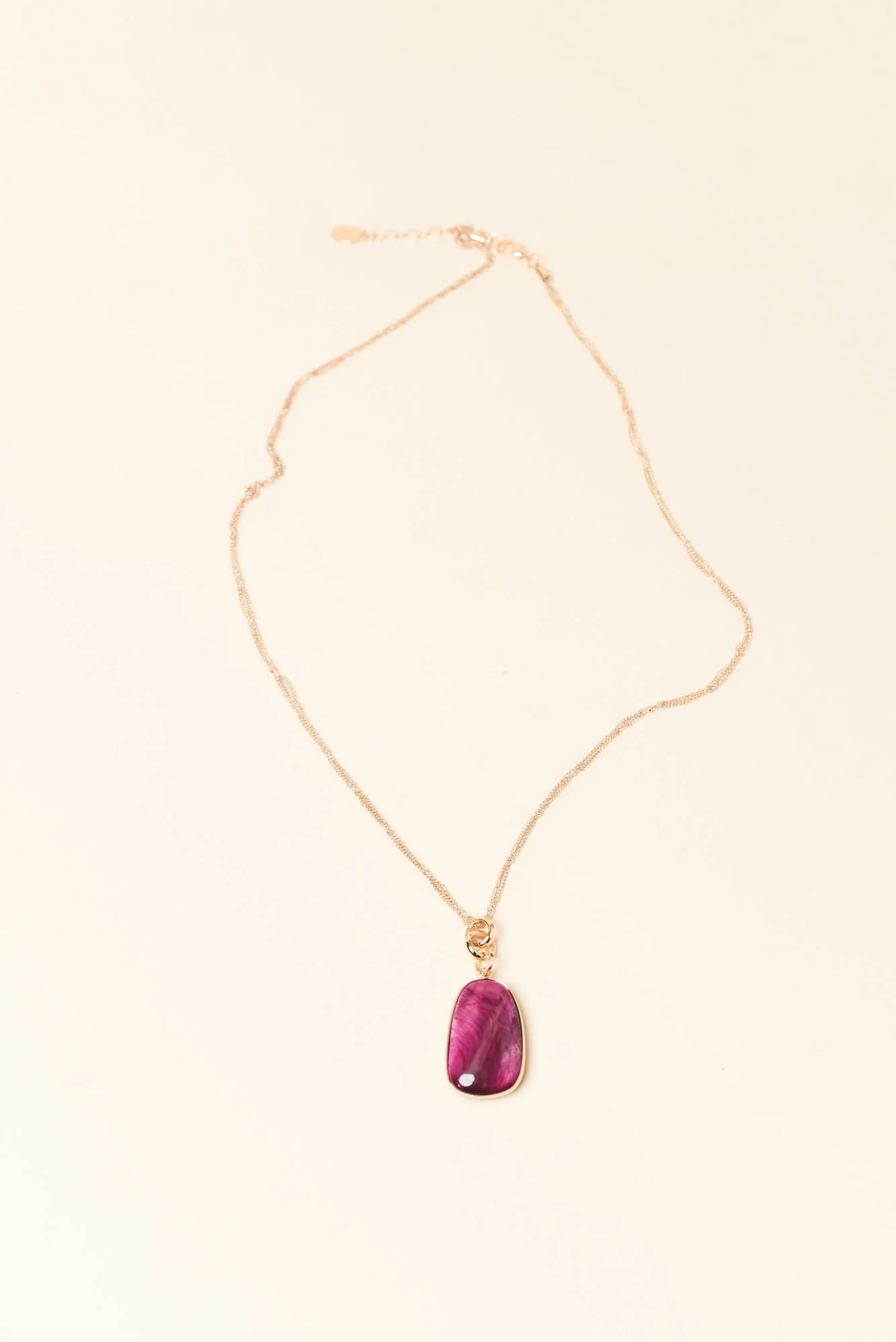 Fable Pink Pendant Necklace