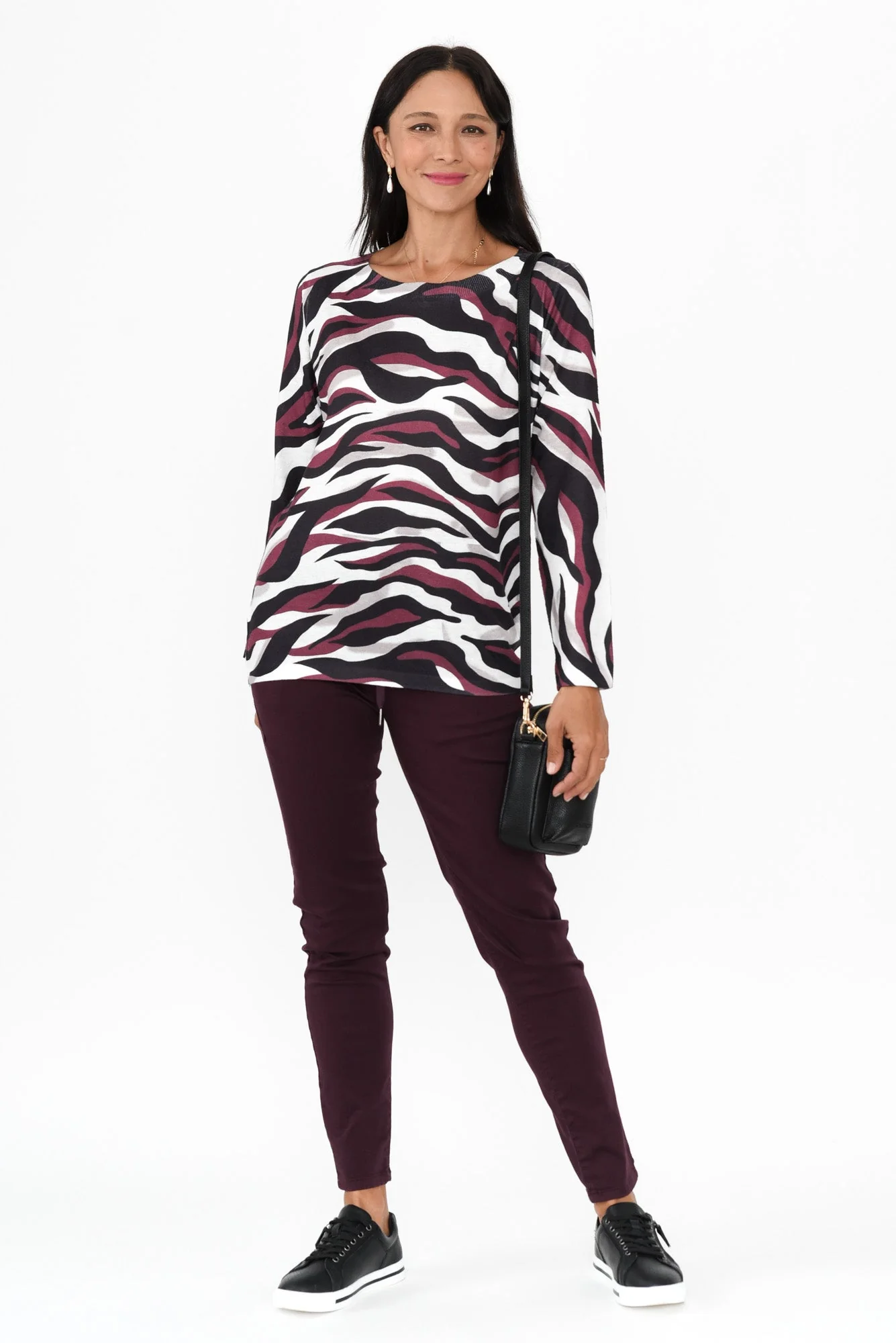Felice Red Zebra Long Sleeve Top - Image 2