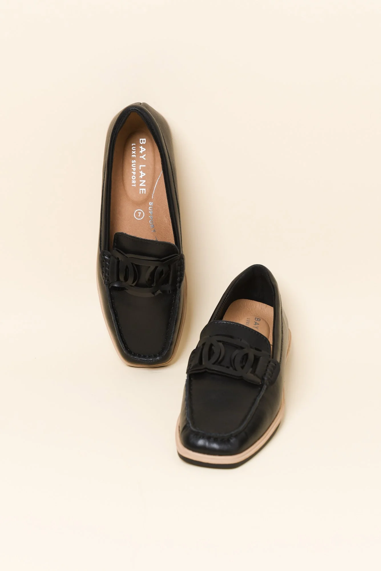 Felix Black Leather Buckle Loafer - Image 2