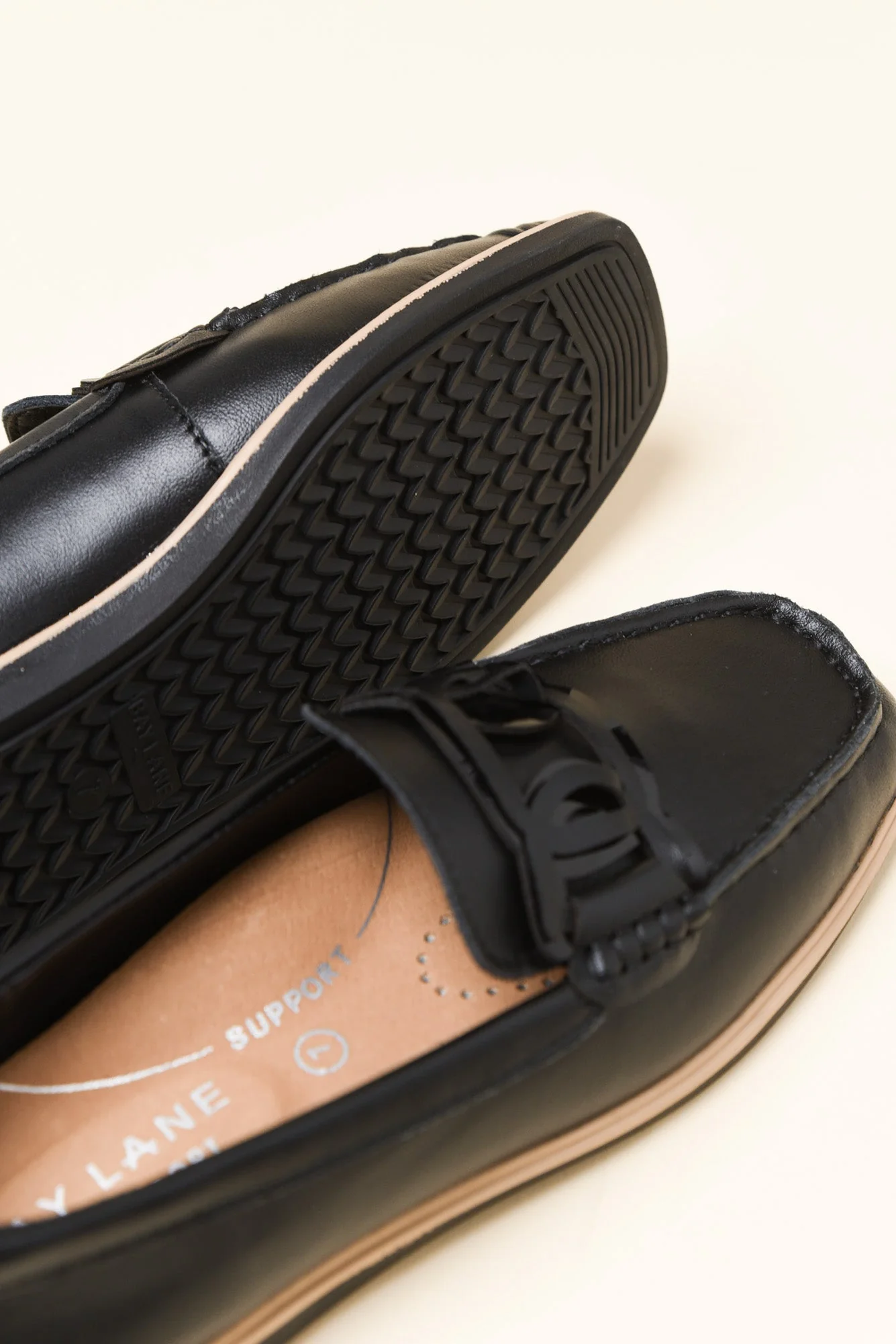 Felix Black Leather Buckle Loafer - Image 3