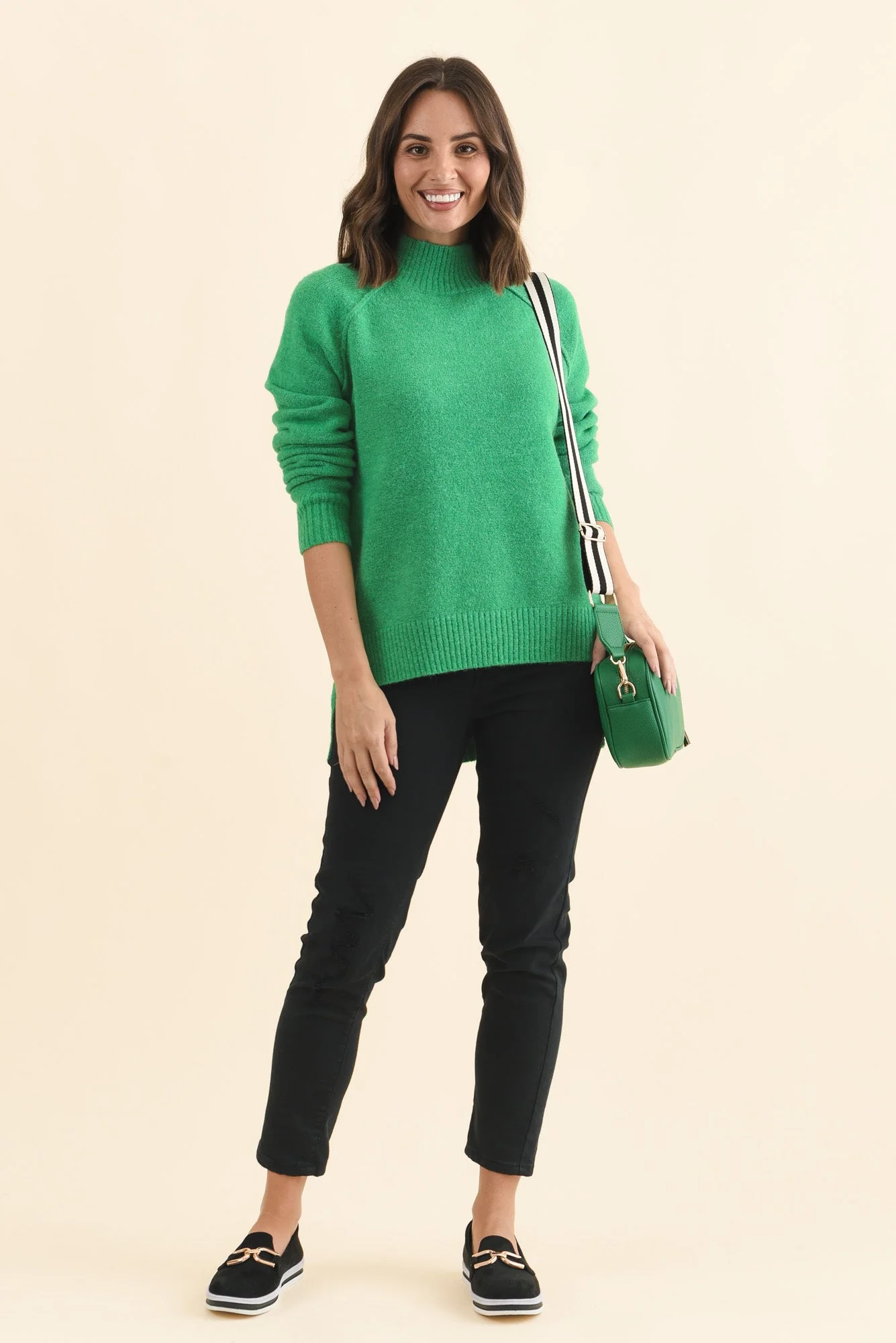Finn Green Knit Jumper - Image 2