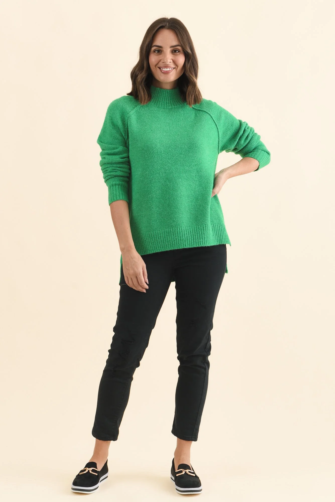 Finn Green Knit Jumper - Image 6