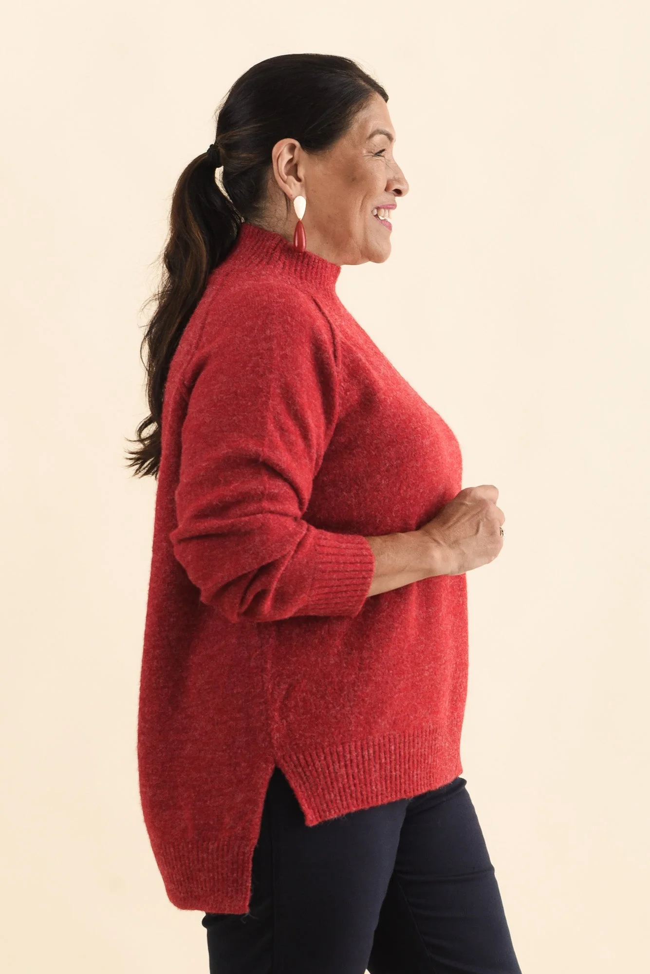 Finn Red Knit Jumper - Image 10