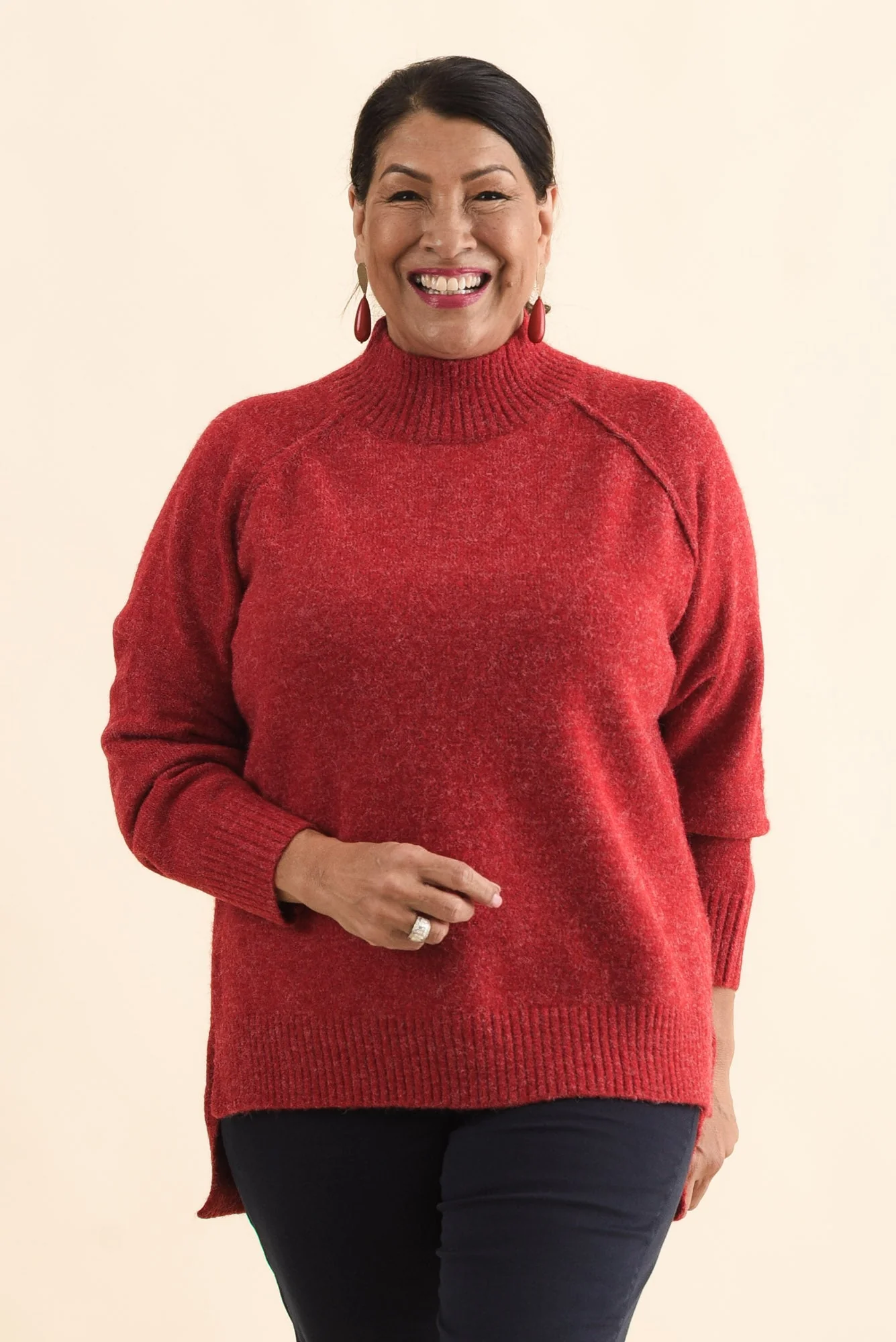 Finn Red Knit Jumper - Image 8