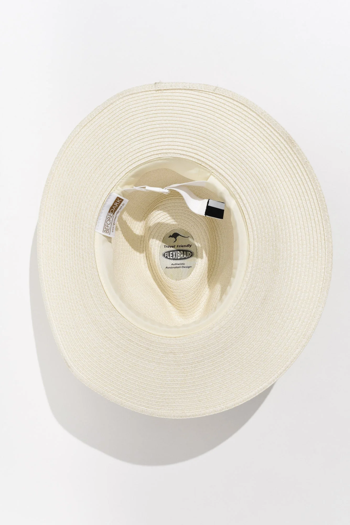 Fiona Ivory Stripe Wide Brim Travel Fedora - Image 5