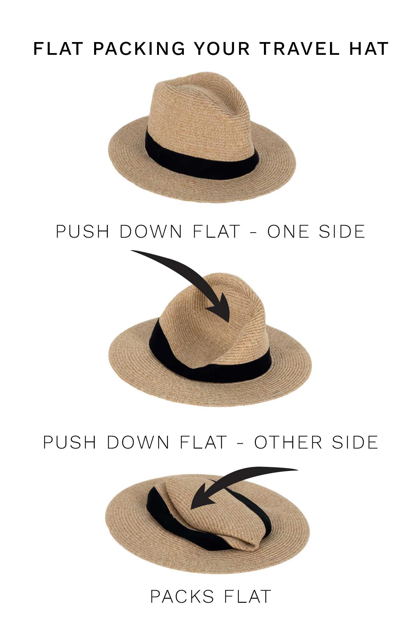 Fiona Sand Wide Brim Travel Fedora - Image 5