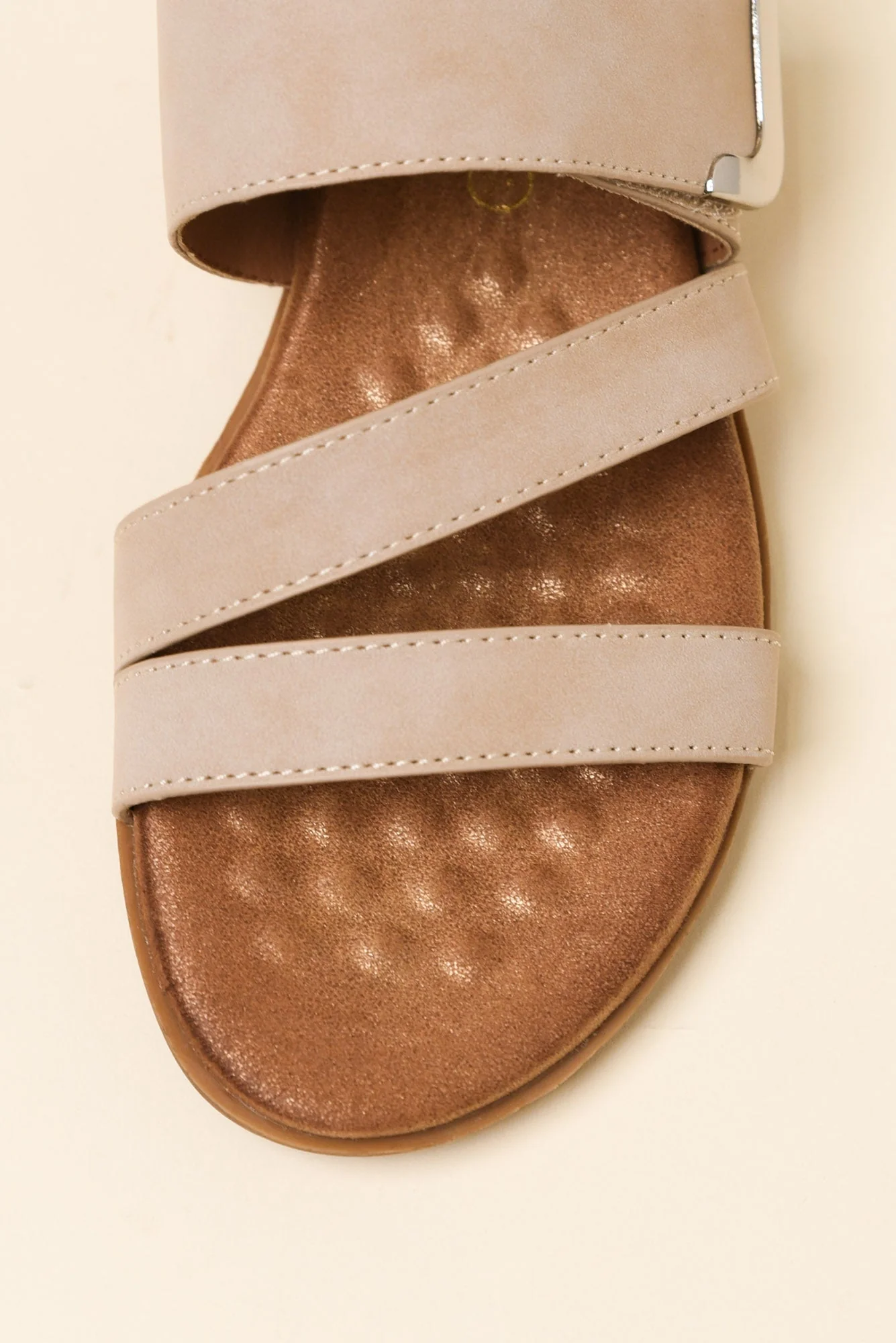 Flinders Beige Velcro Sandal - Image 5