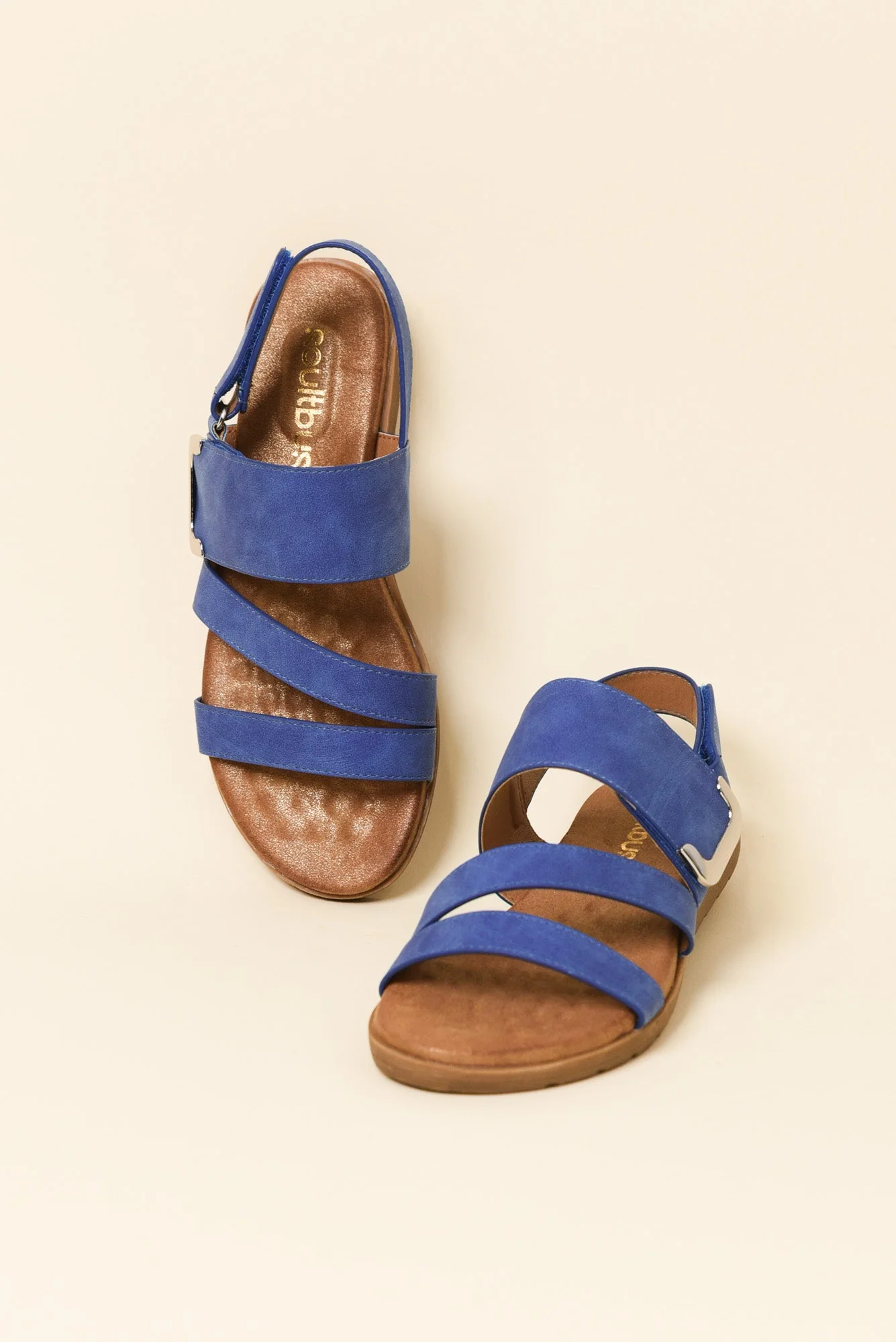 Flinders Blue Velcro Sandal - Image 3
