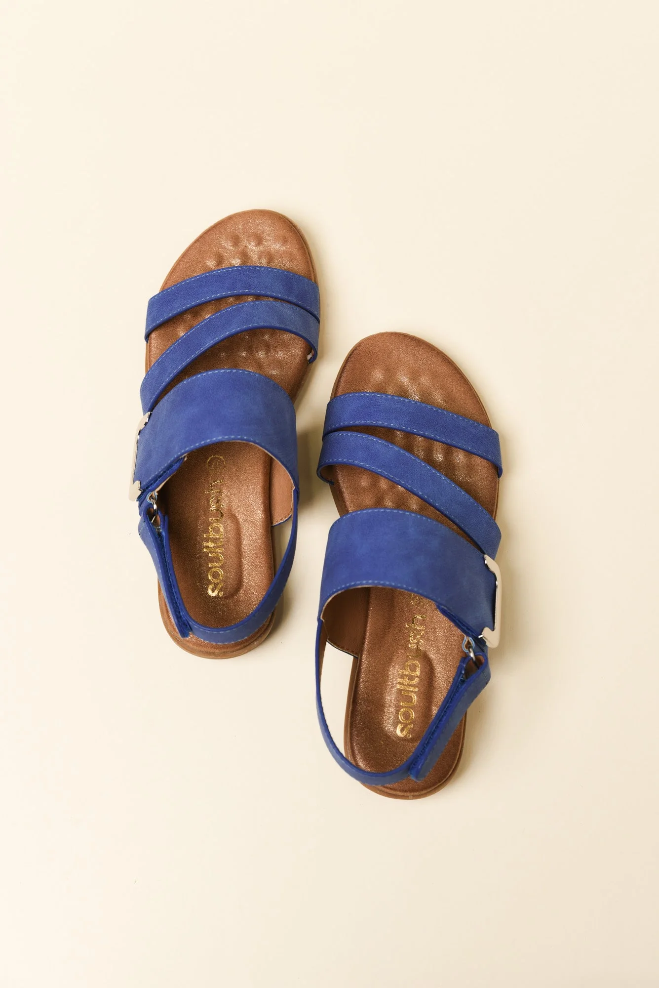 Flinders Blue Velcro Sandal - Image 5