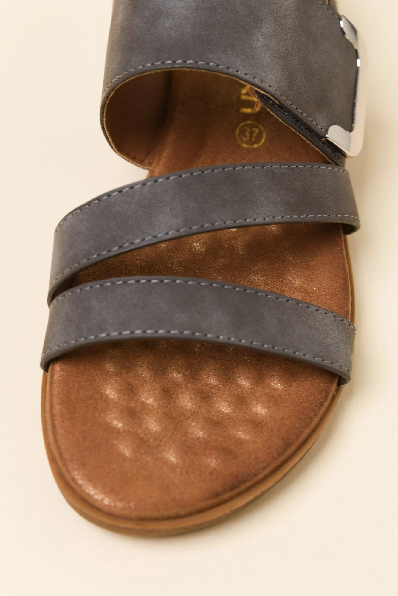 Flinders Dark Grey Velcro Sandal - Image 5