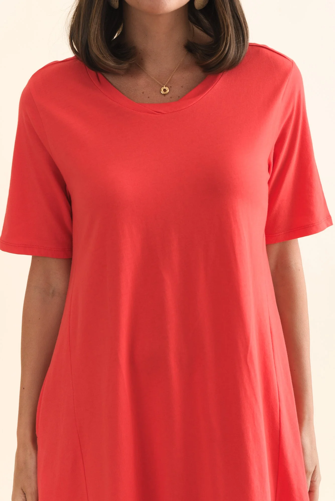 Florida Red Cotton Tee Dress - Image 6