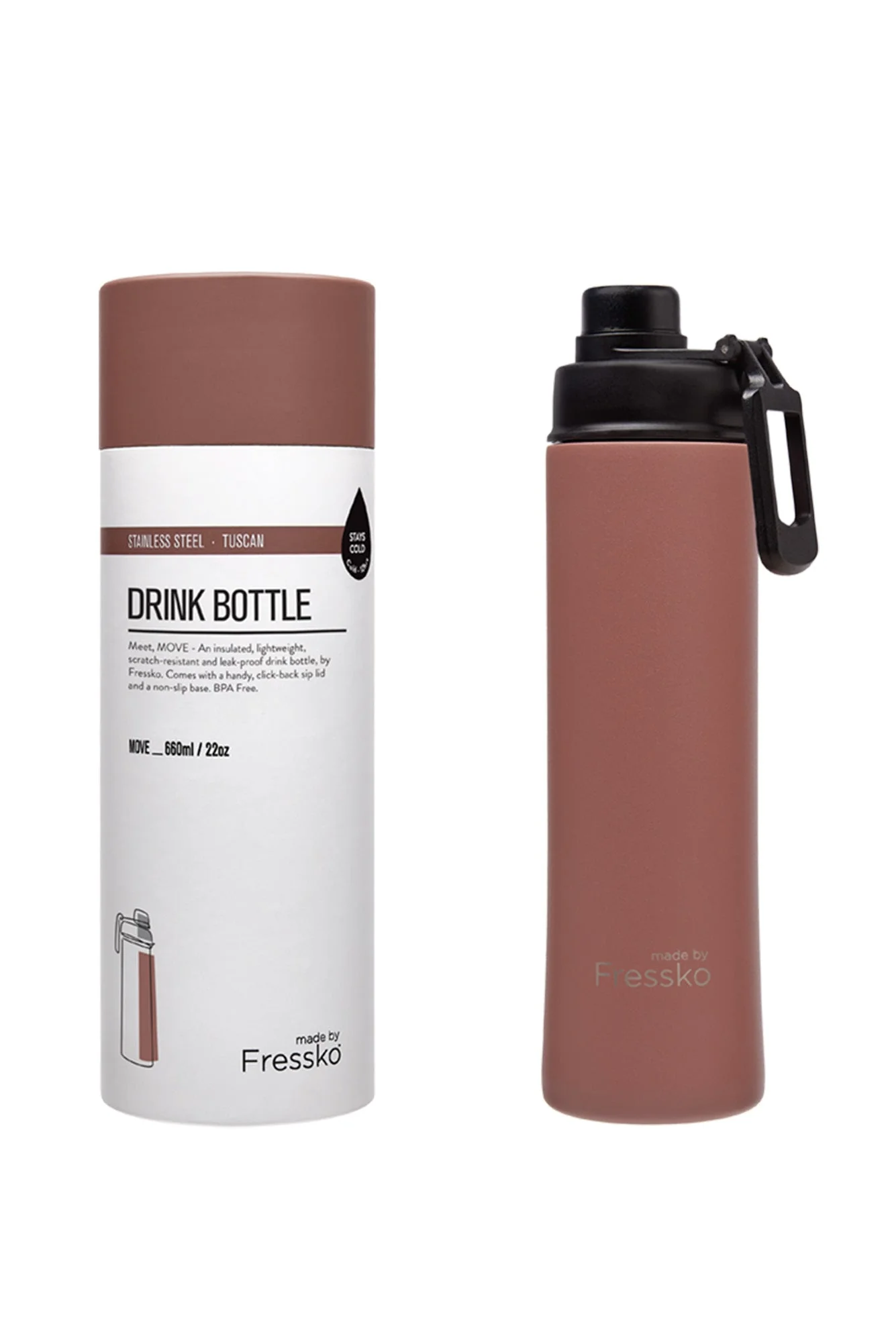 Fressko Tuscan 660ml Stainless Steel Water Bottle - Image 2