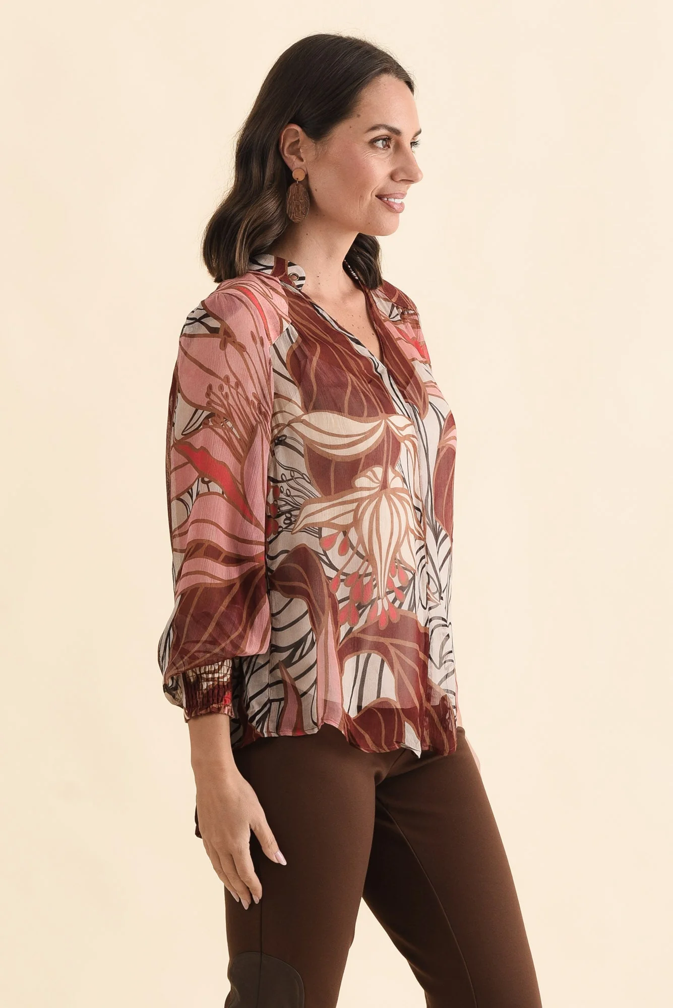 Freya Cathedral Botanic V Neck Blouse - Image 3