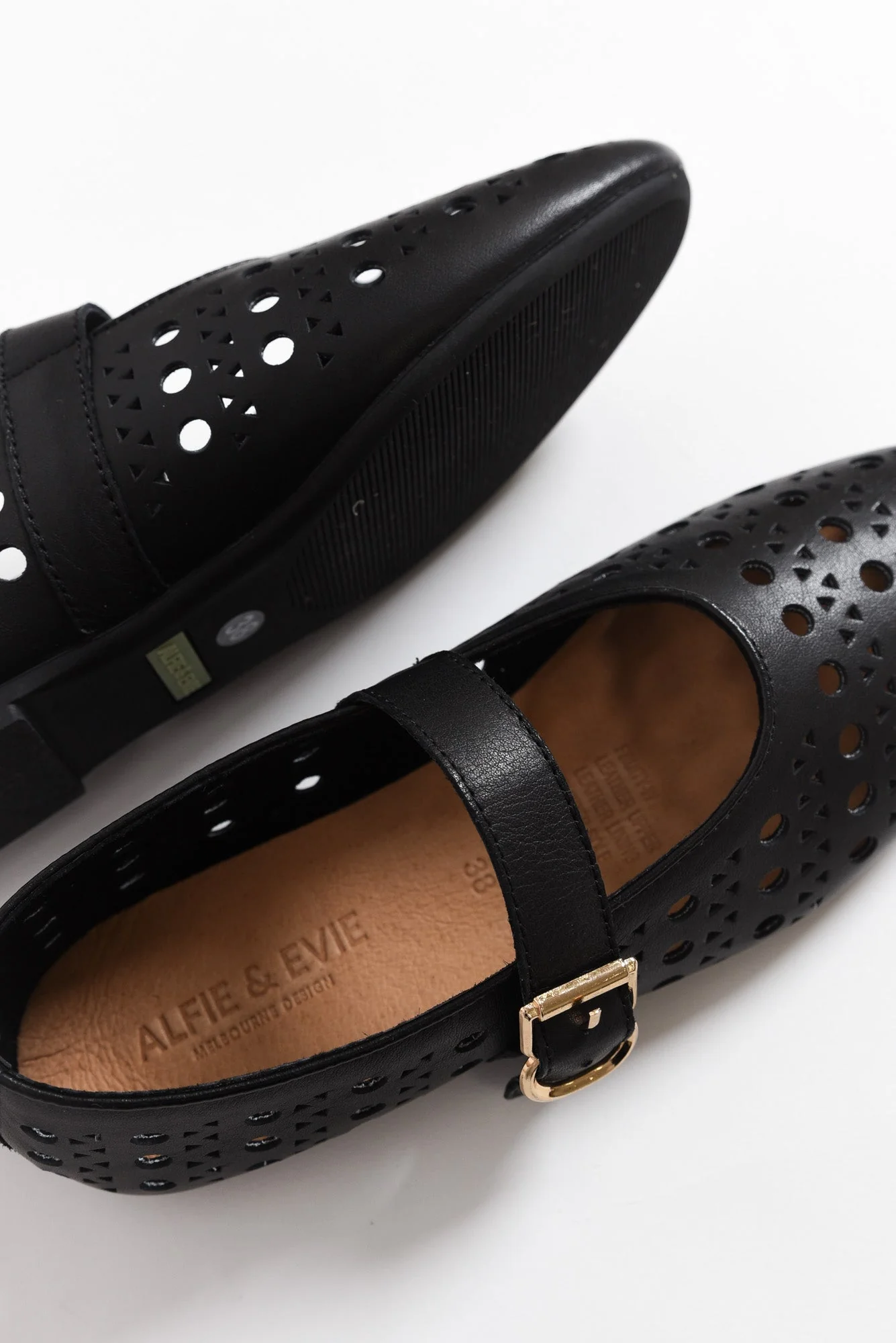 Fruity Black Leather Ballet Flat - Image 3
