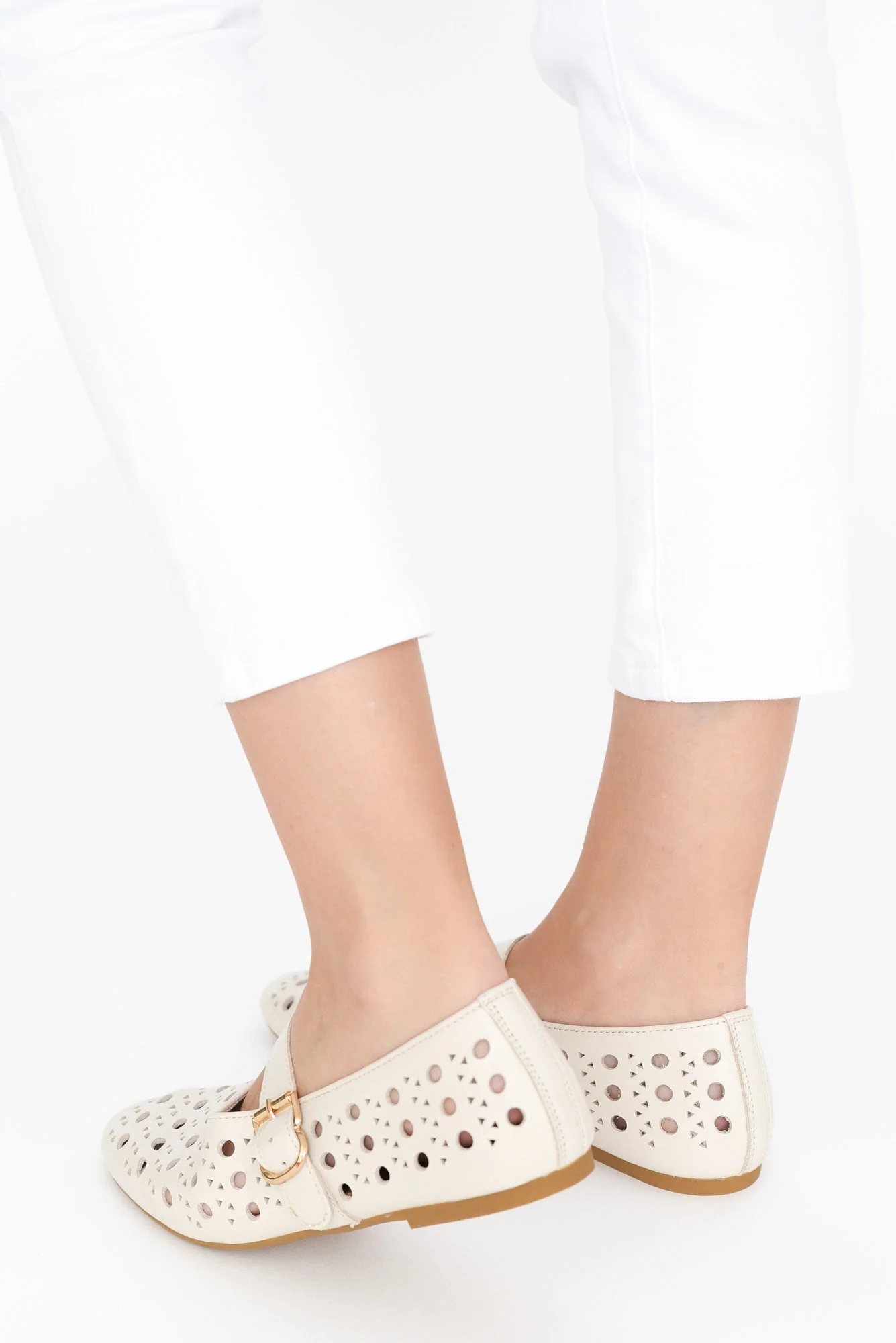 Fruity Cream Leather Ballet Flat - Image 7