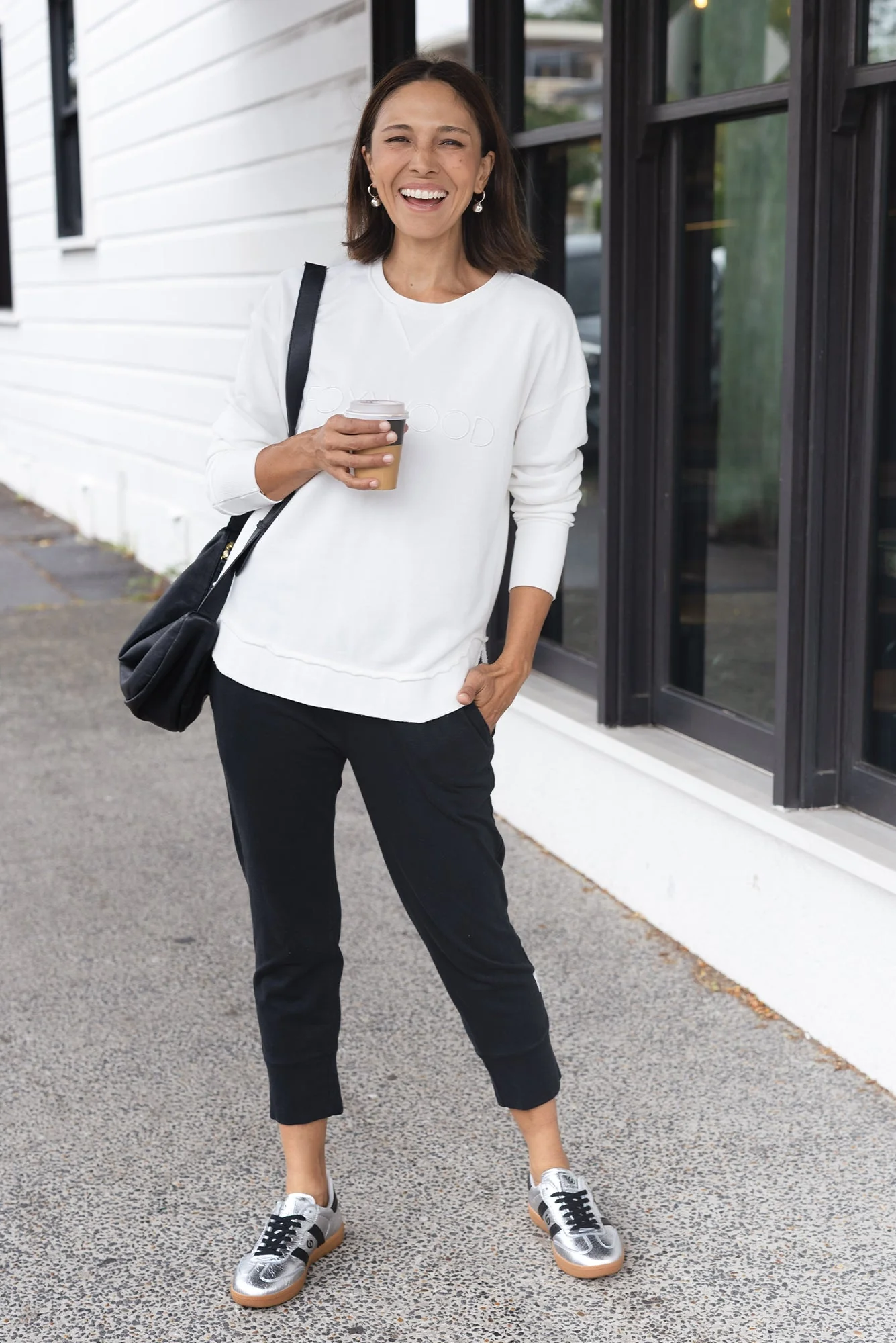 Fundamental Brunch Black Cotton Sweatpants