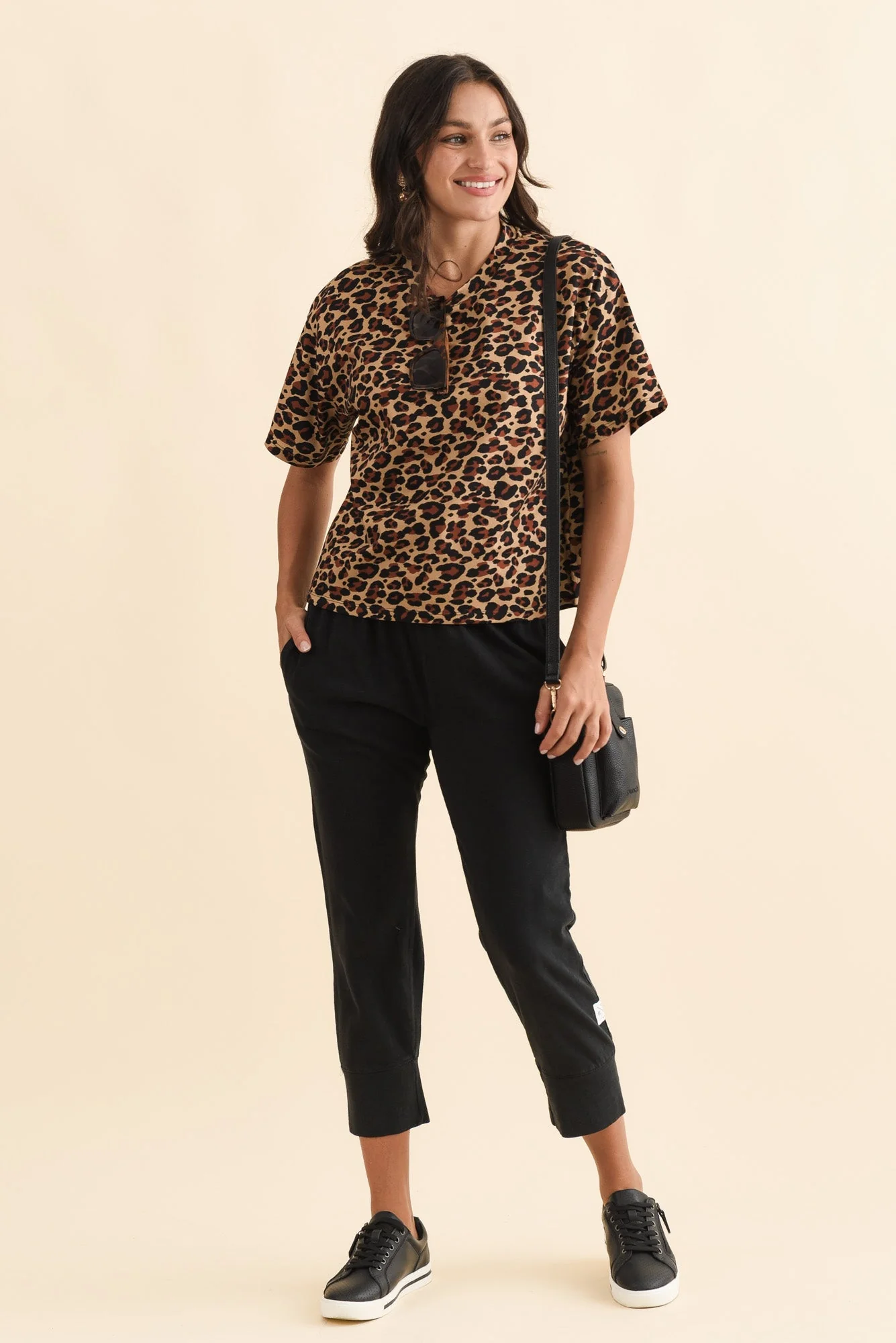 Fundamental Brunch Black Cotton Sweatpants - Image 3