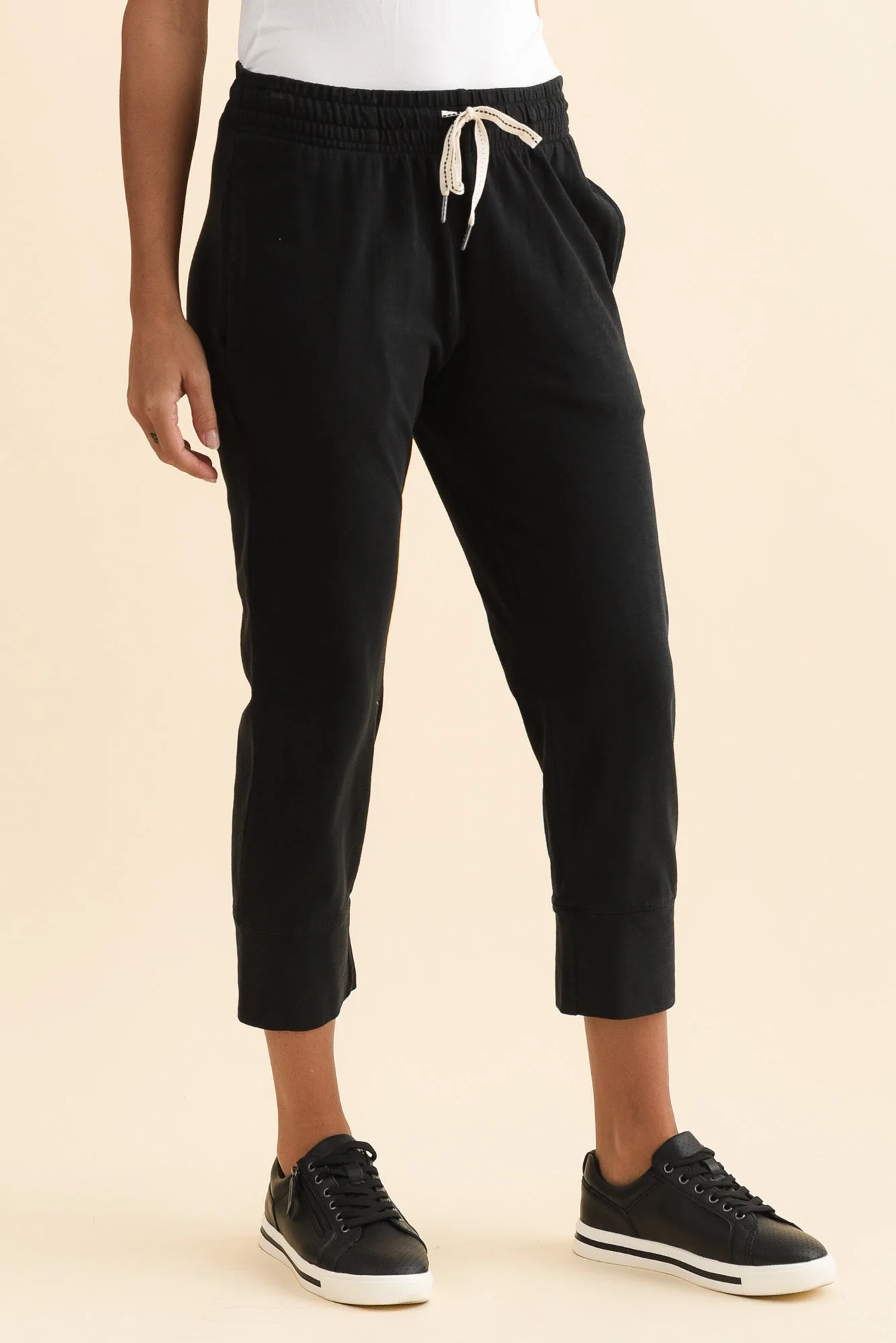 Fundamental Brunch Black Cotton Sweatpants - Image 4