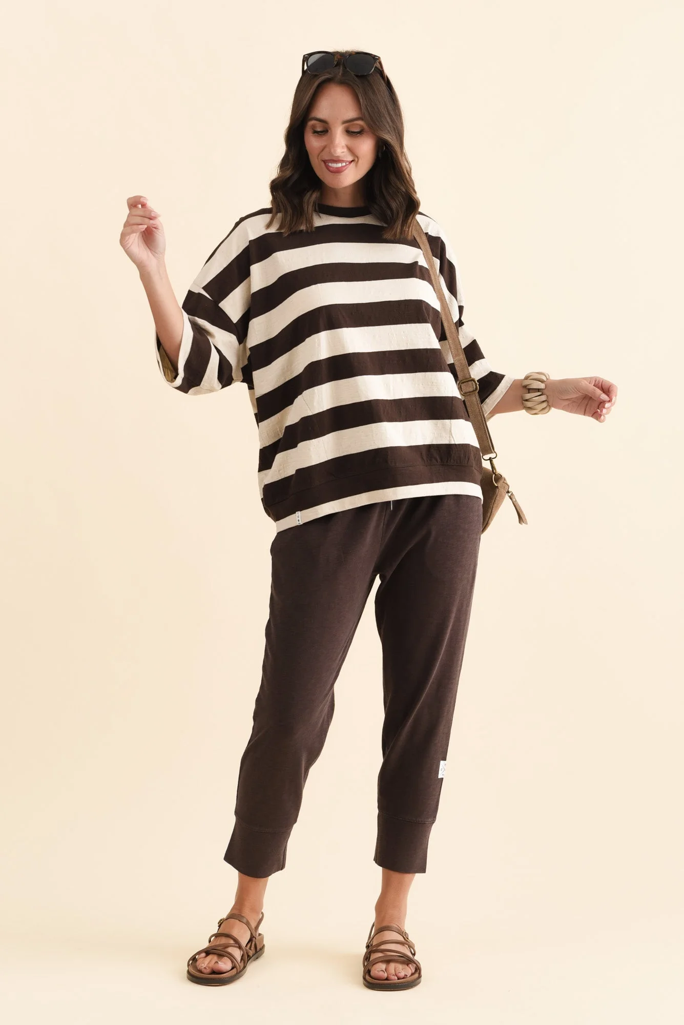 Fundamental Brunch Dark Brown Cotton Sweatpants - Image 3