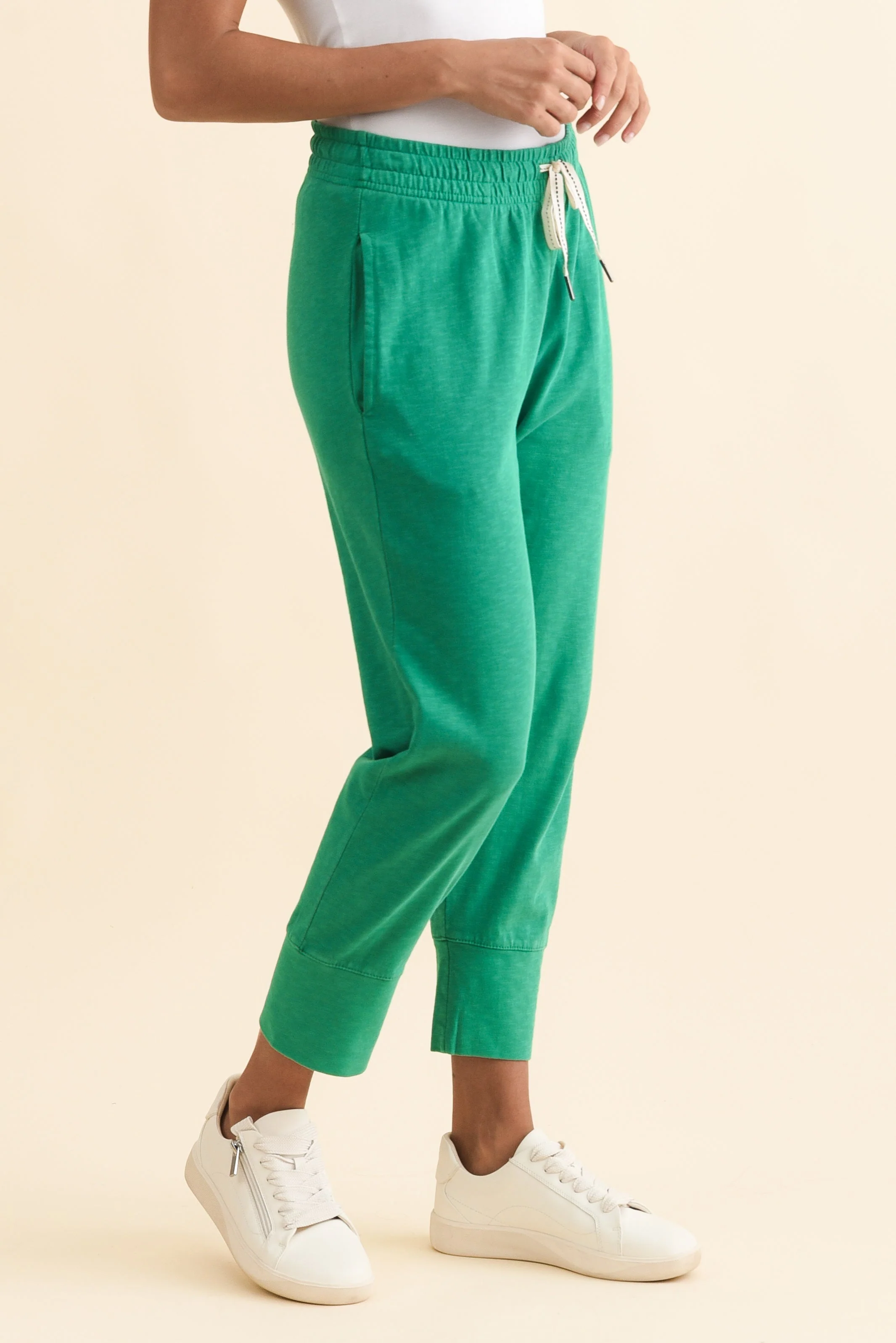 Fundamental Brunch Forest Green Cotton Sweatpants - Image 3