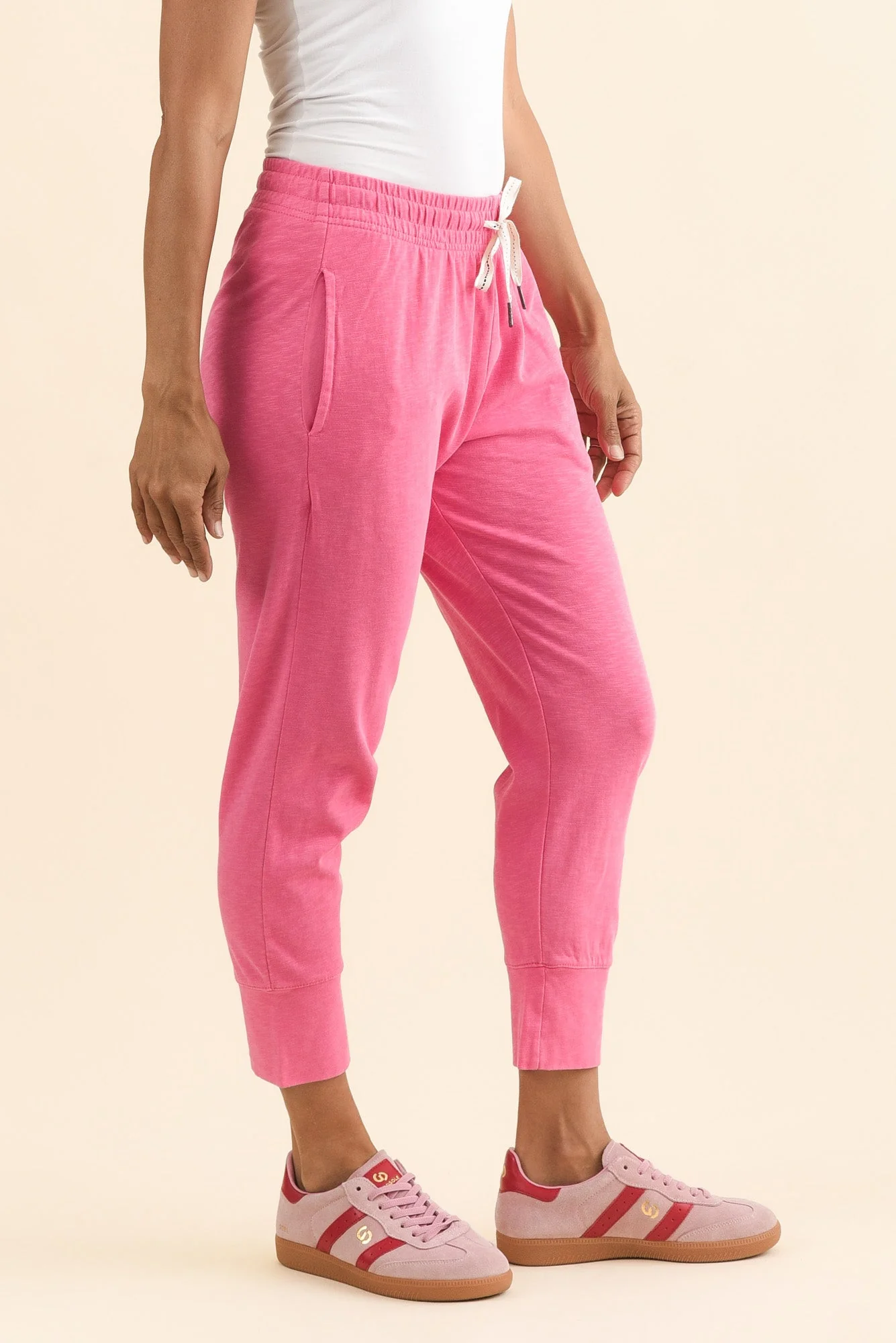 Fundamental Brunch Hot Pink Cotton Sweatpants - Image 3