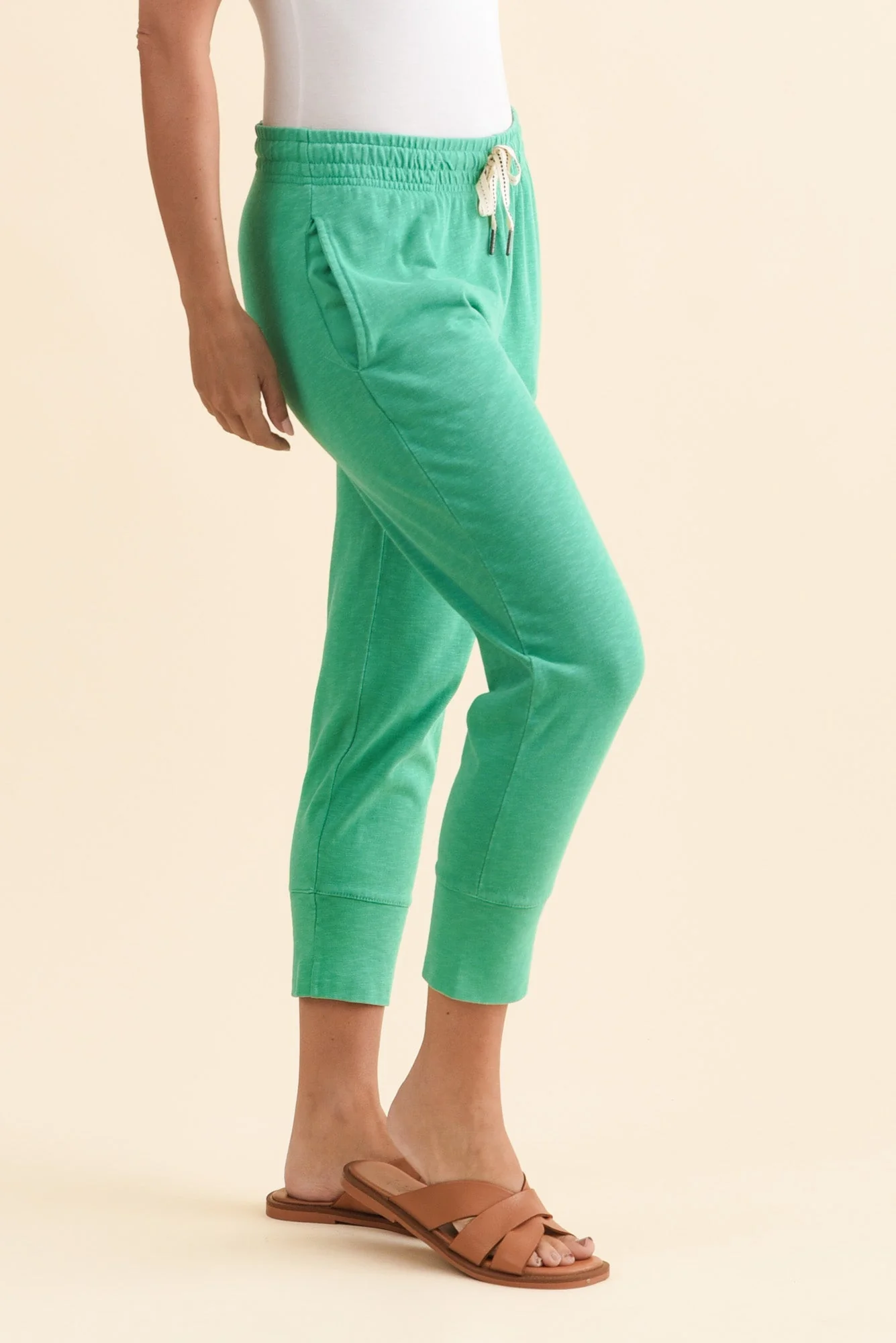 Fundamental Brunch Jade Cotton Sweatpants - Image 4