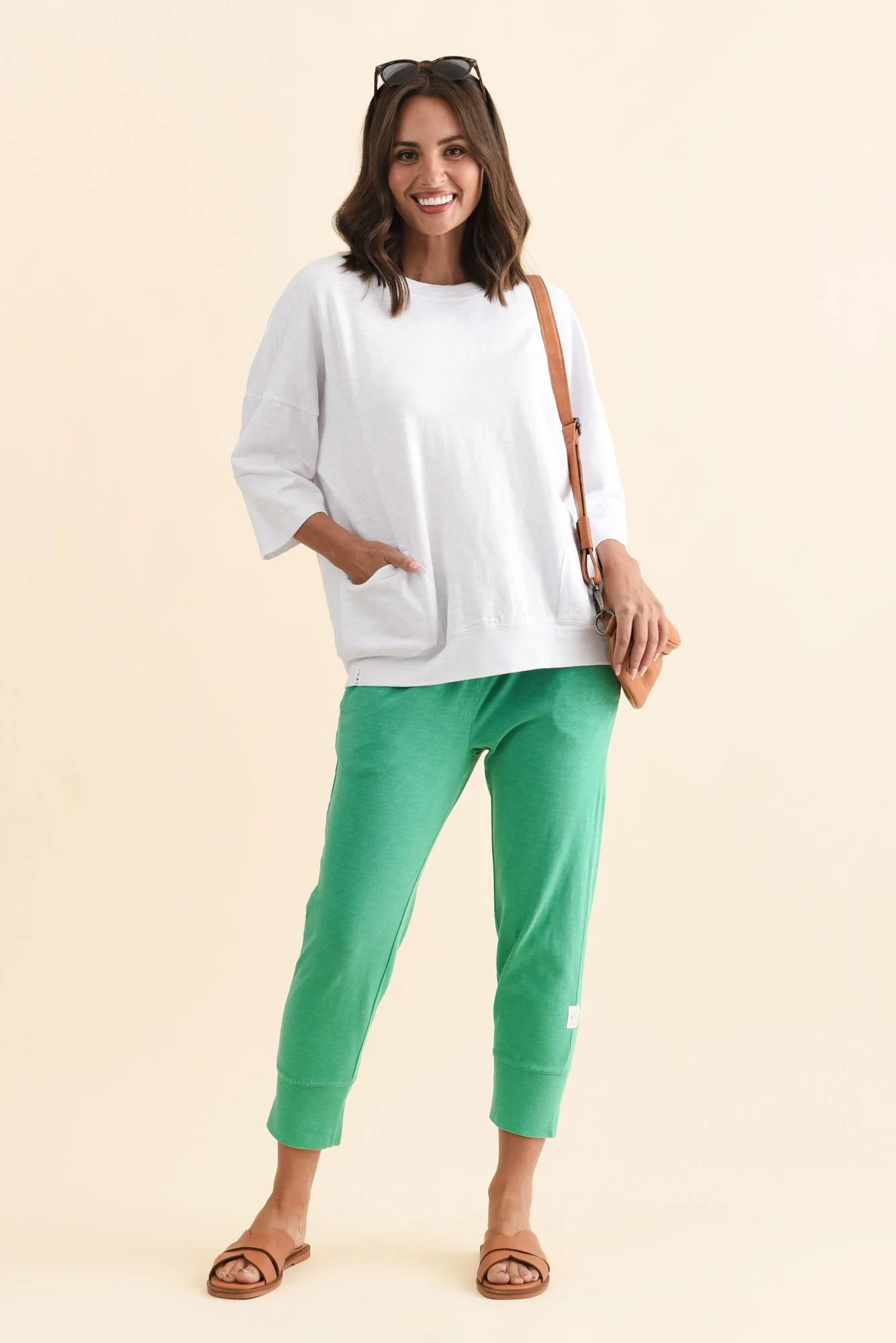 Fundamental Brunch Jade Cotton Sweatpants - Image 7