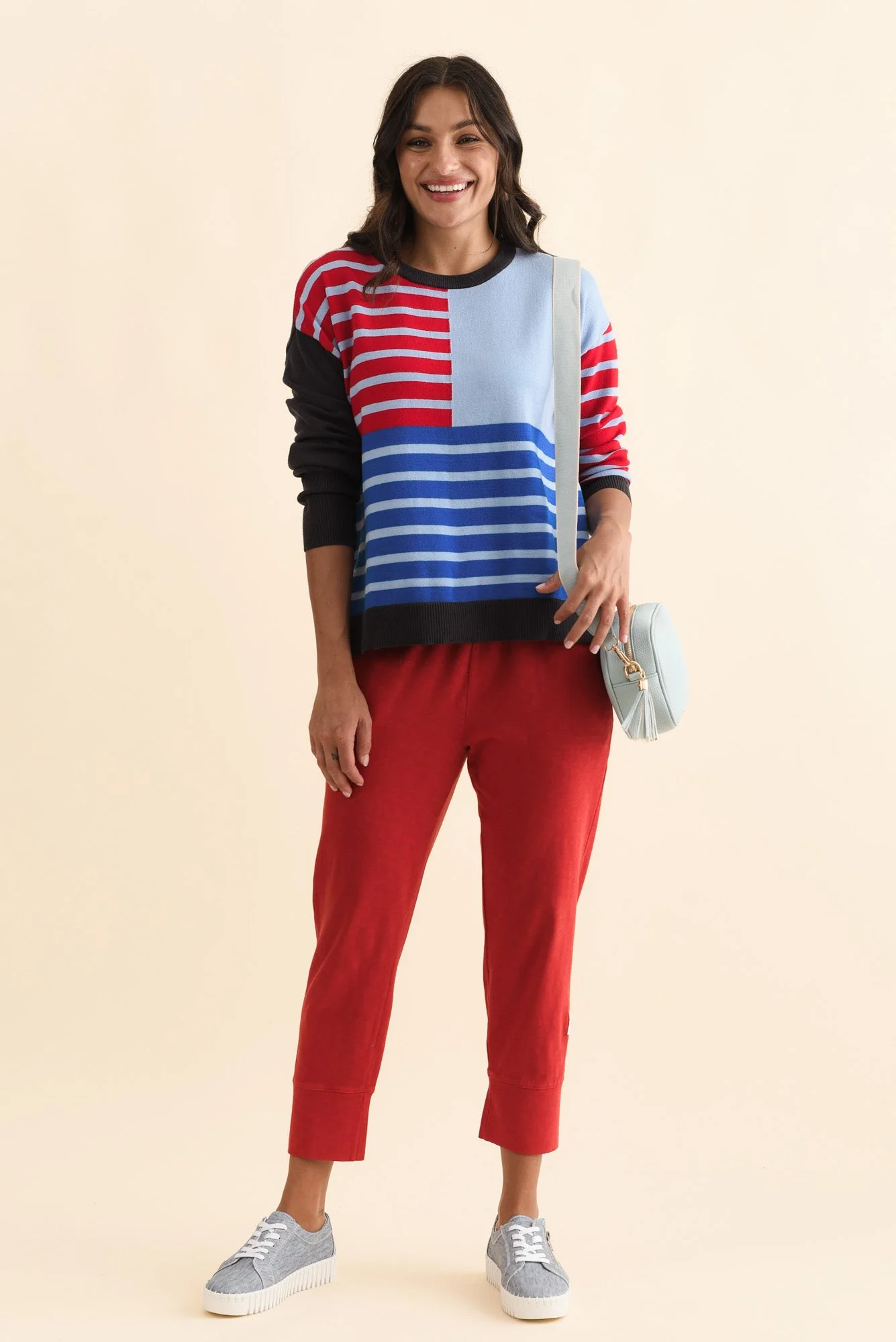 Fundamental Brunch Red Cotton Sweatpants - Image 3