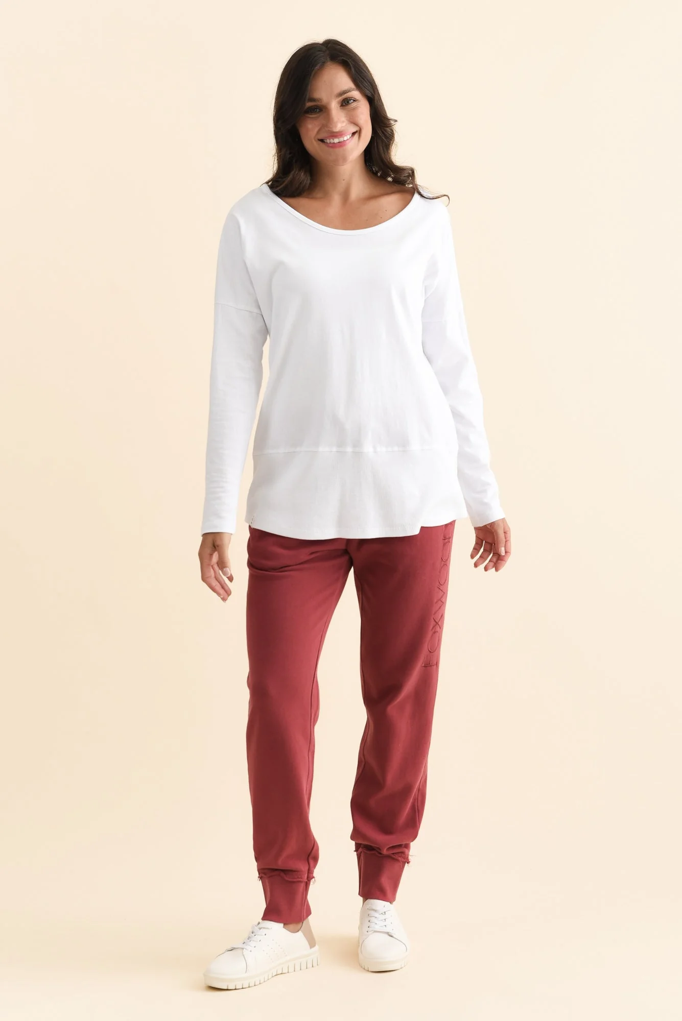Fundamental White Cotton Rib Sleeved Top - Image 8