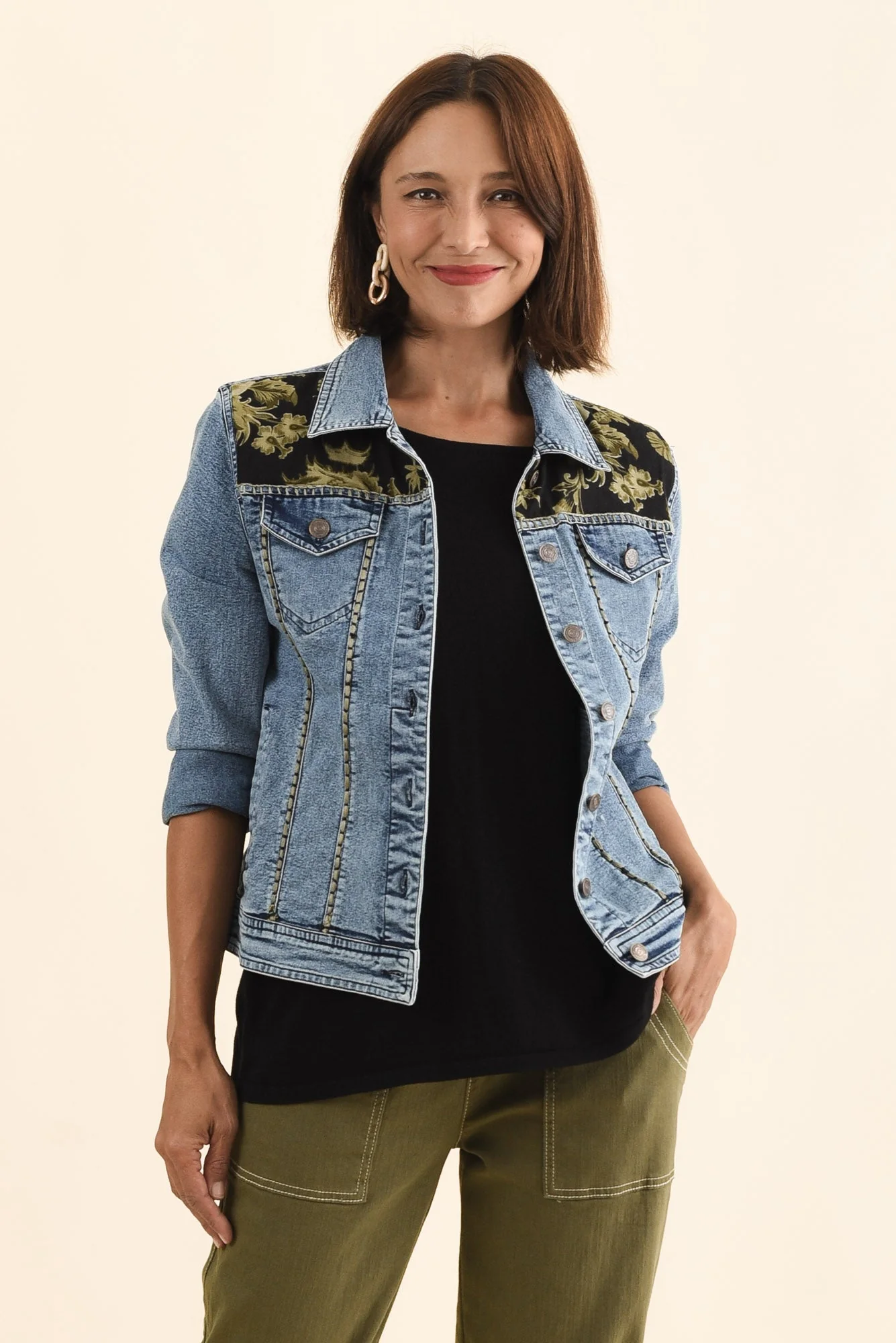 Gaia Pink Tiger Denim Jacket