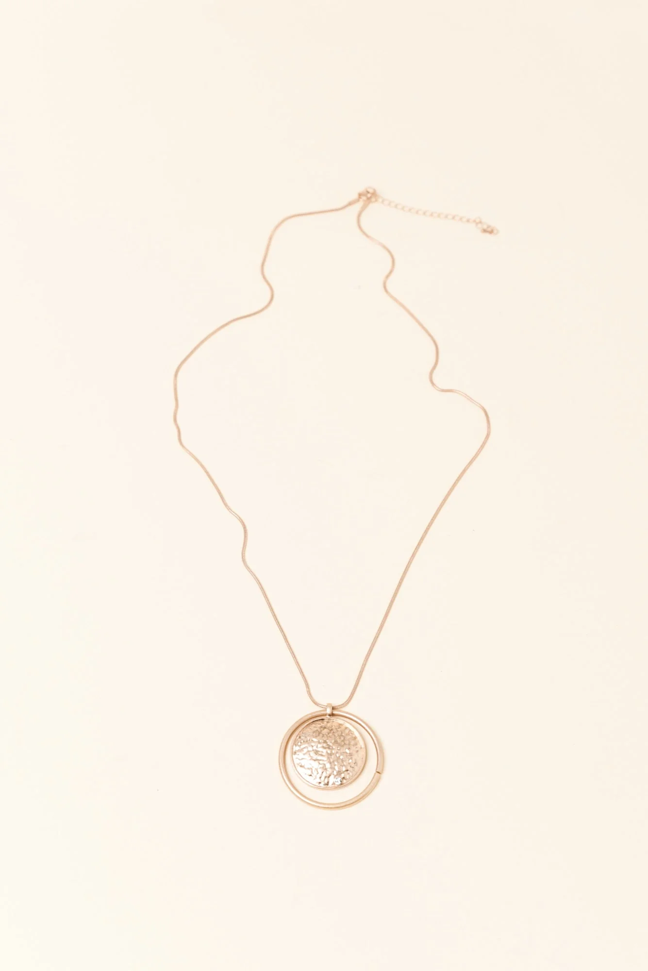 Galloway Gold Beaten Disc Necklace