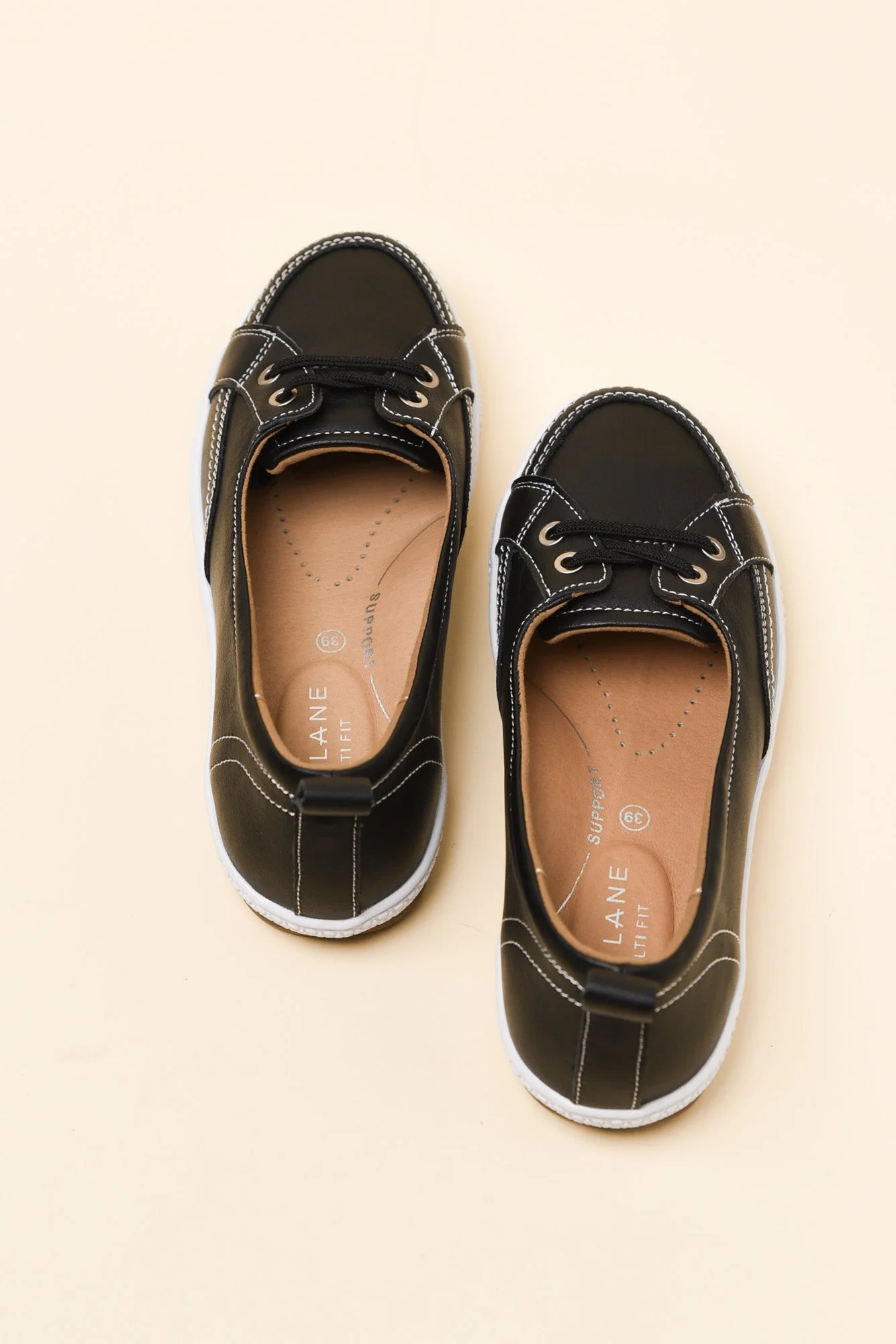 Garland Black Leather Loafer Sneaker - Image 4