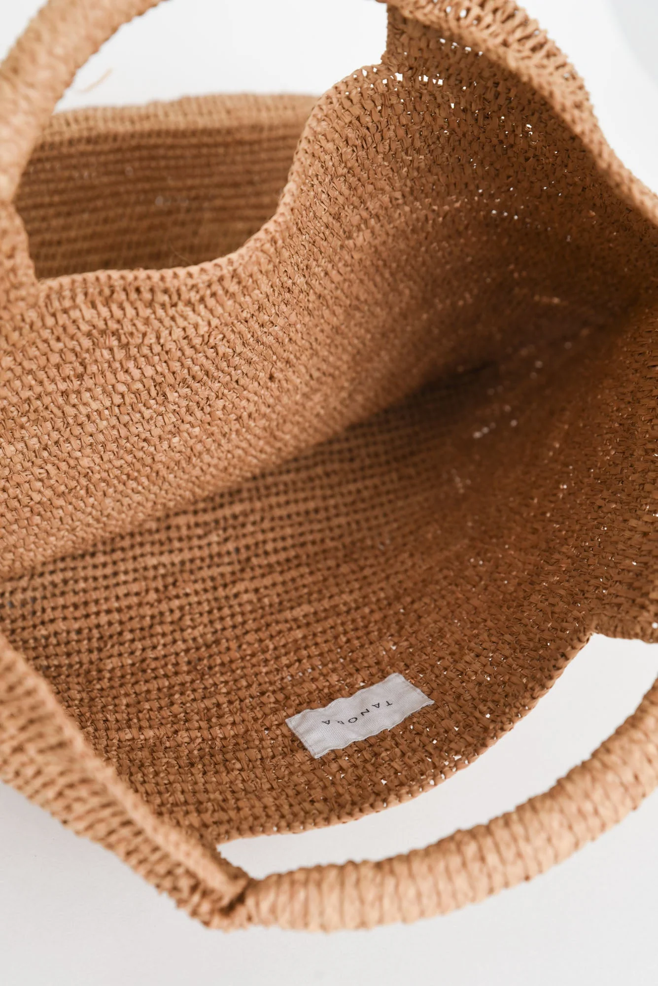 Geza Tan Raffia Tote Bag - Image 5