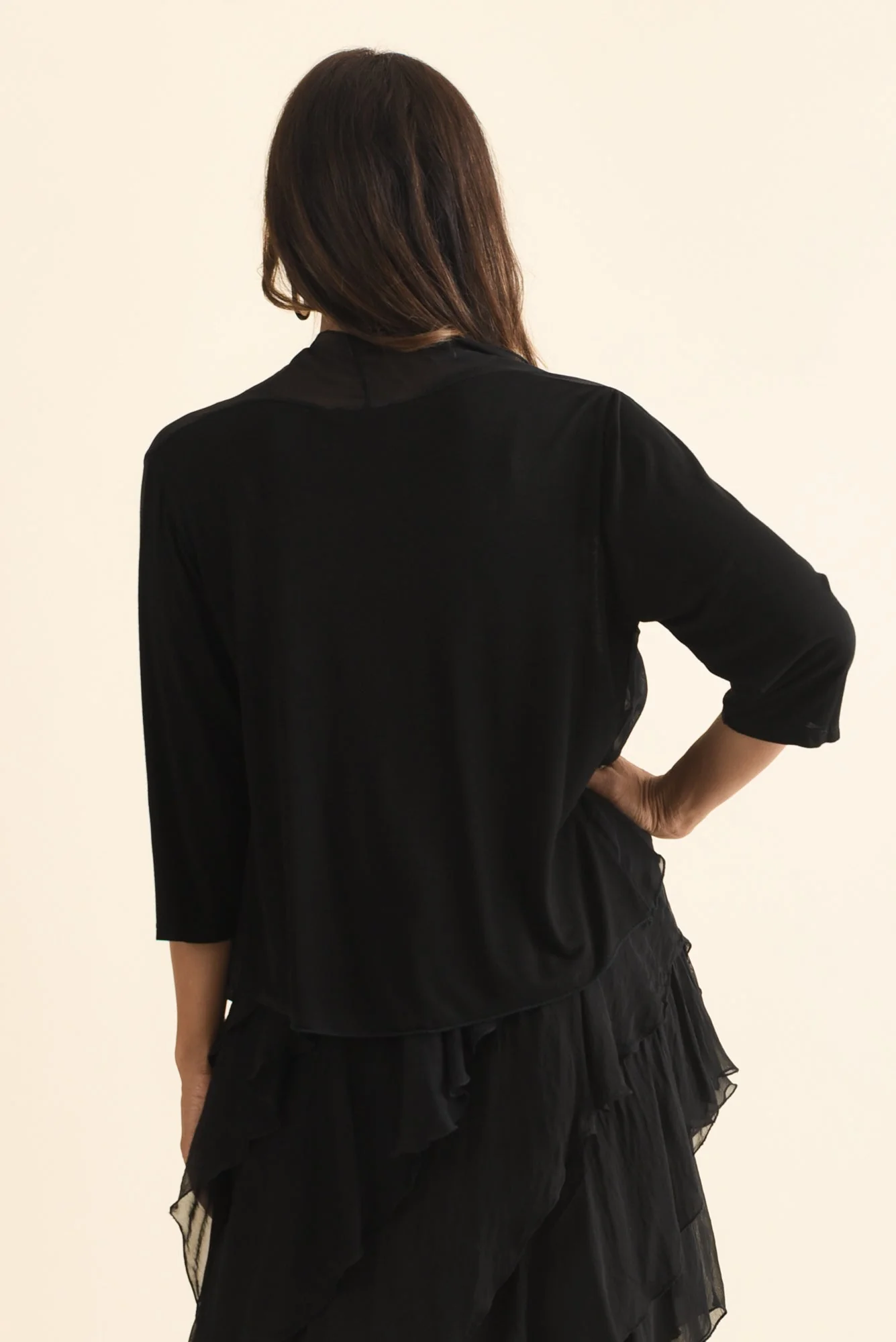 Gianetta Black Silk Cardigan - Image 4