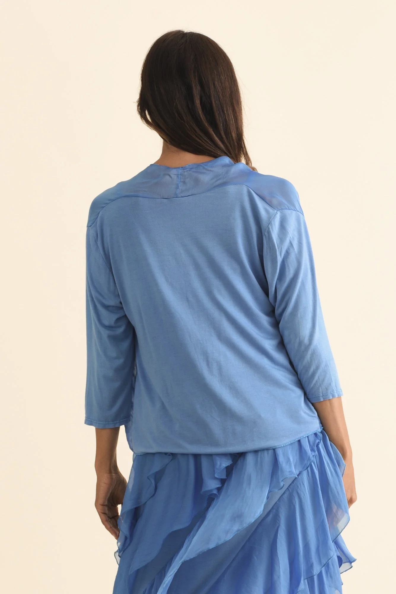 Gianetta Blue Silk Cardigan - Image 4